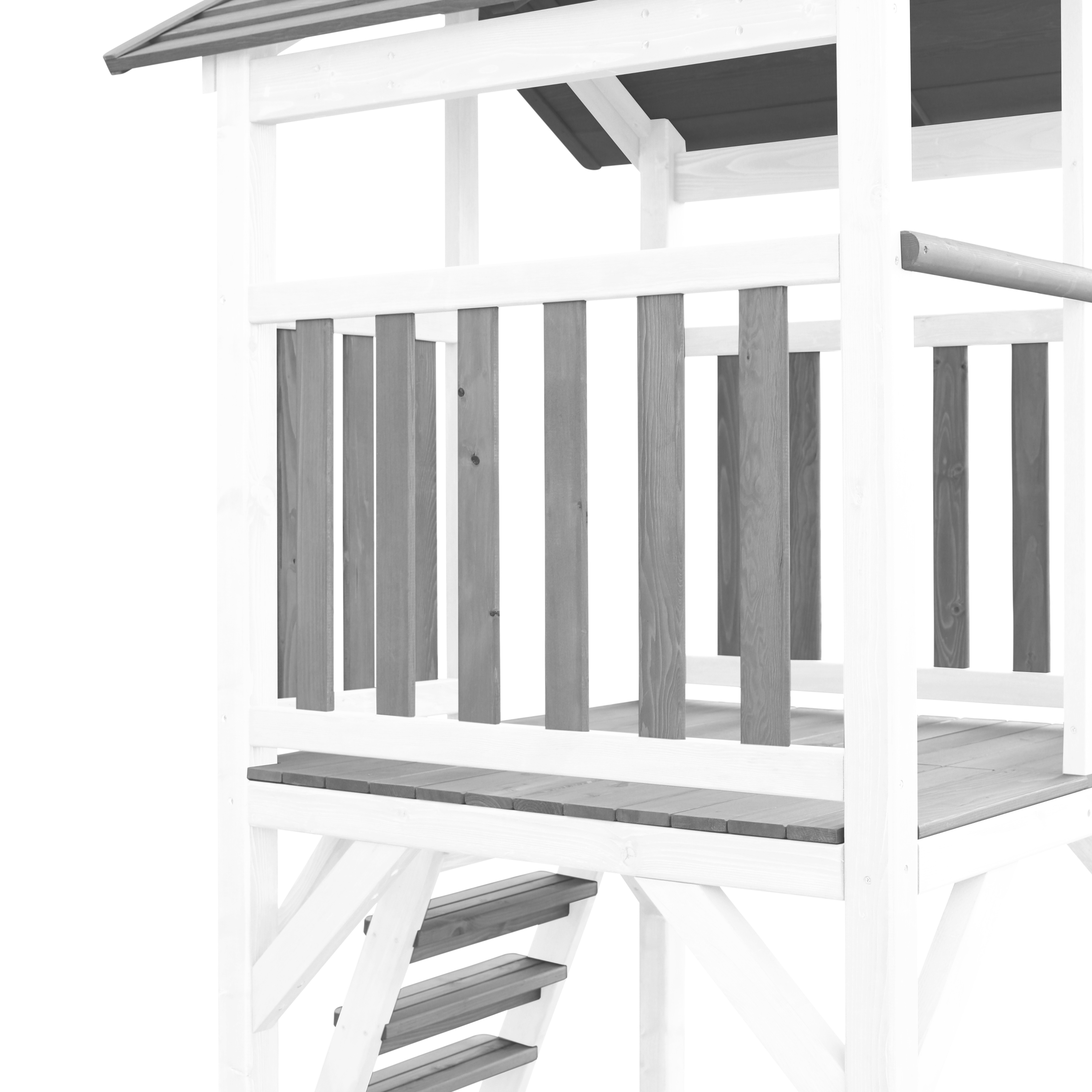 Beach Tower with Climbing Frame and Roxy Nest Swing Grey/Whi