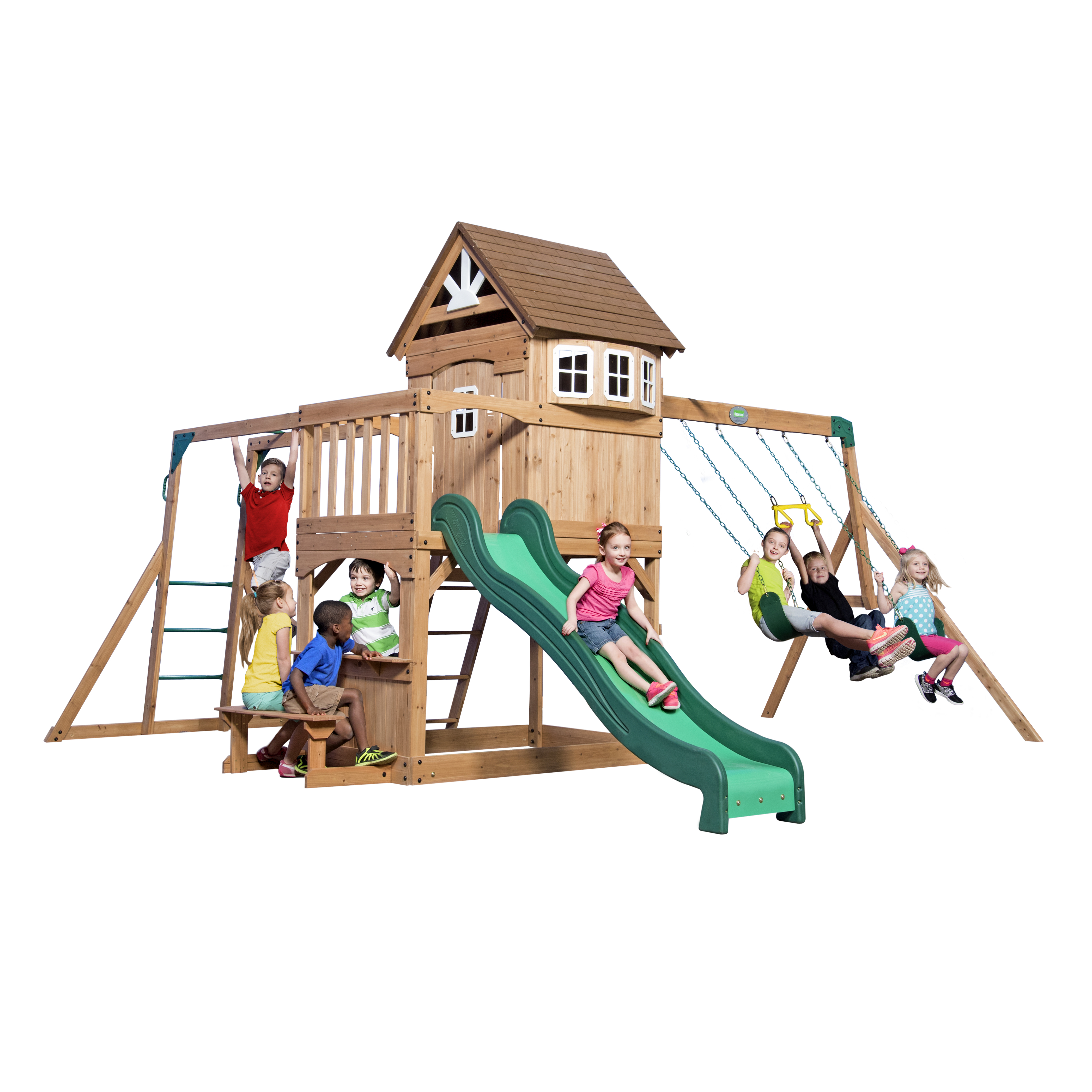 Montpelier Swing Set with Slide and Climbing frame