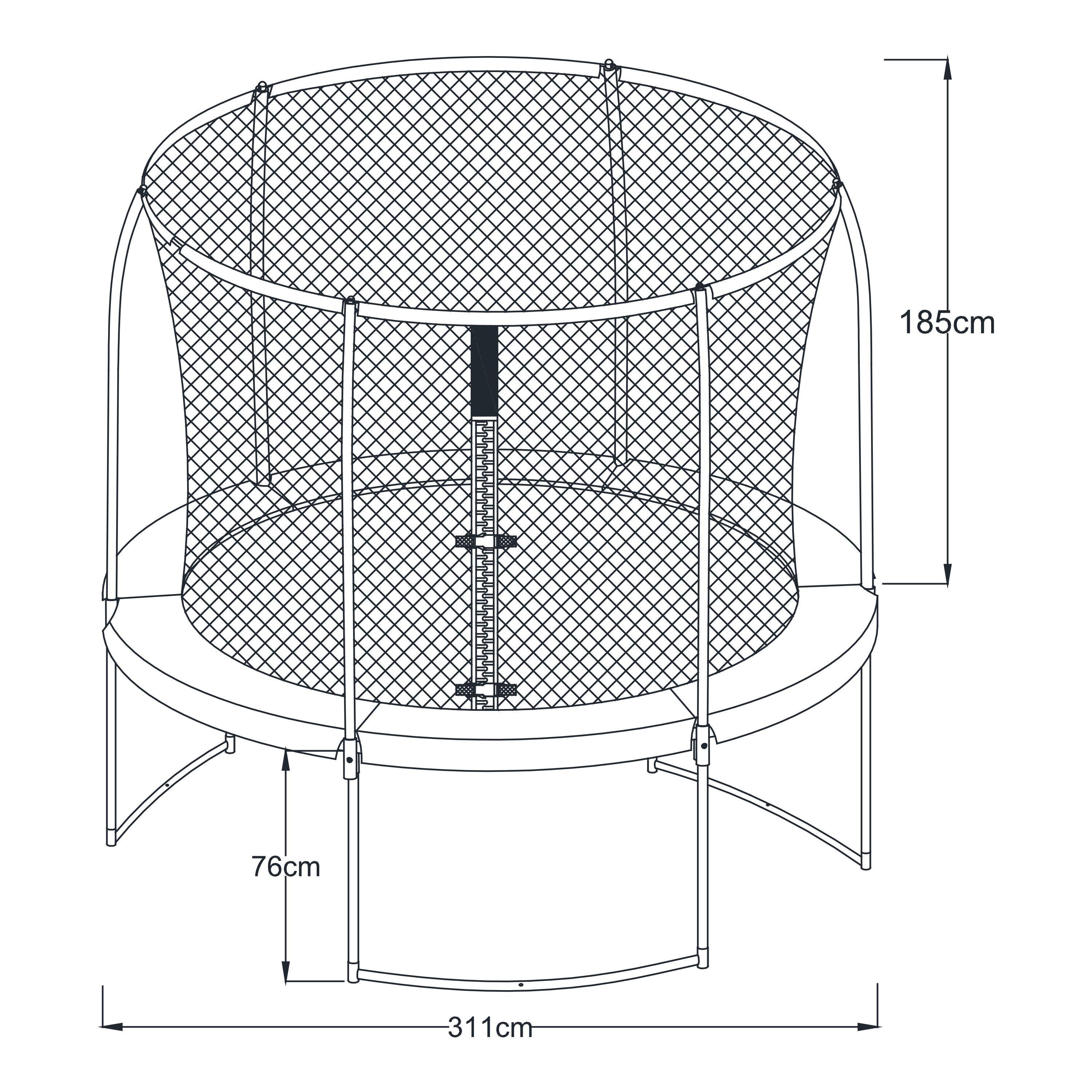 Boston Trampoline 10ft - Inground & onground - Black