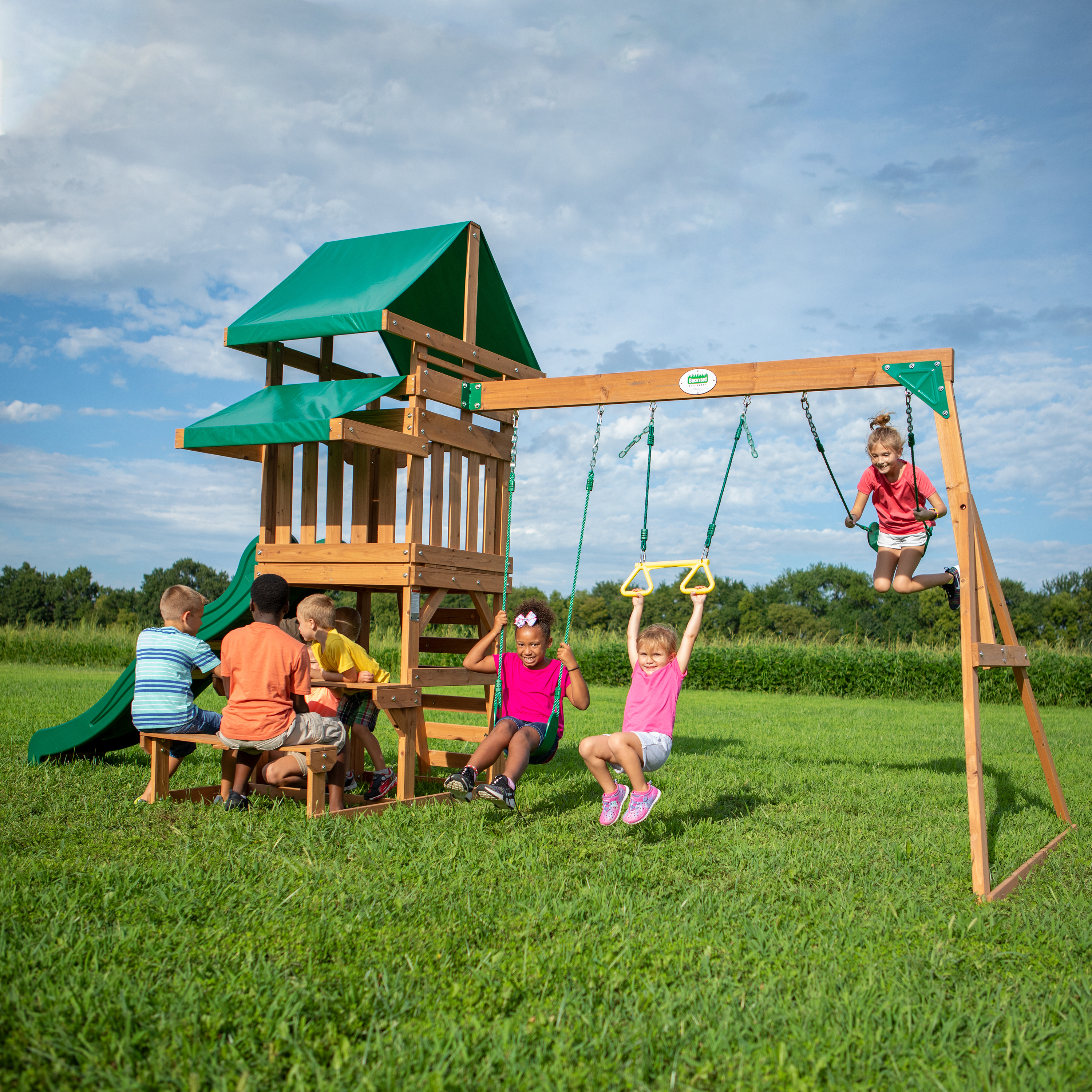 Belmont Swing Set with Slide