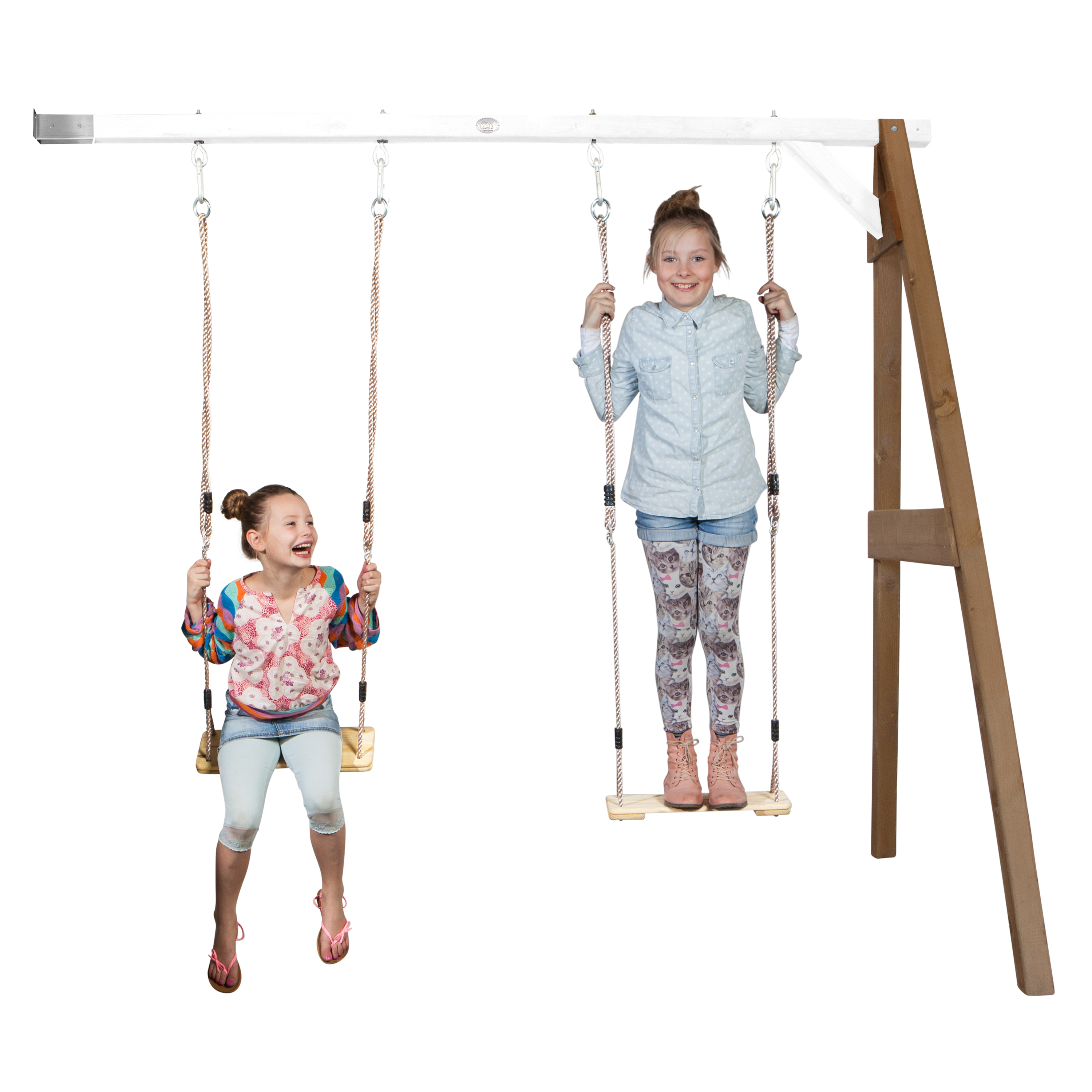 Double Swing Wall Mount Brown/White