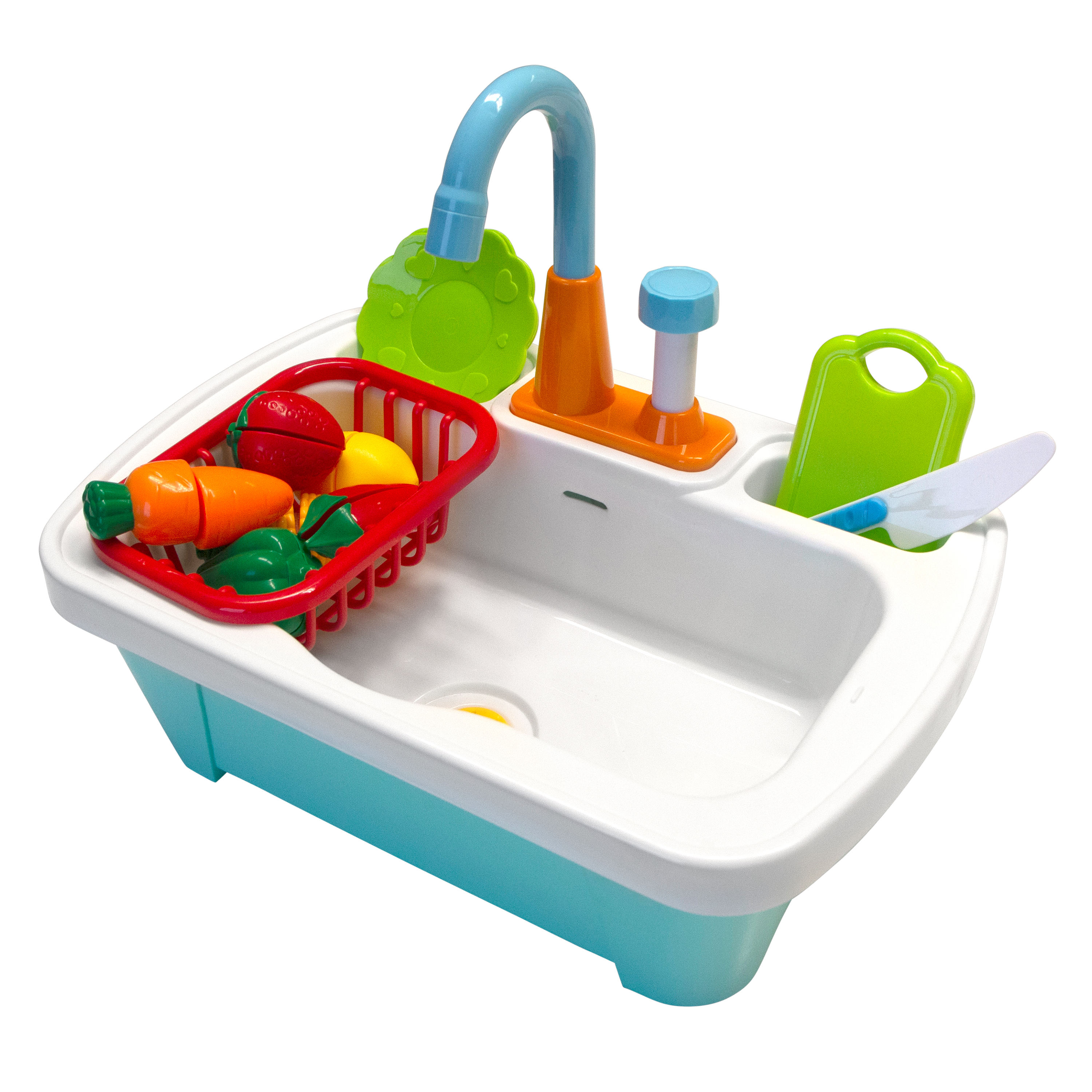 AXI Emily Sand & Water Picnic Table with Play Kitchen Sink Brown