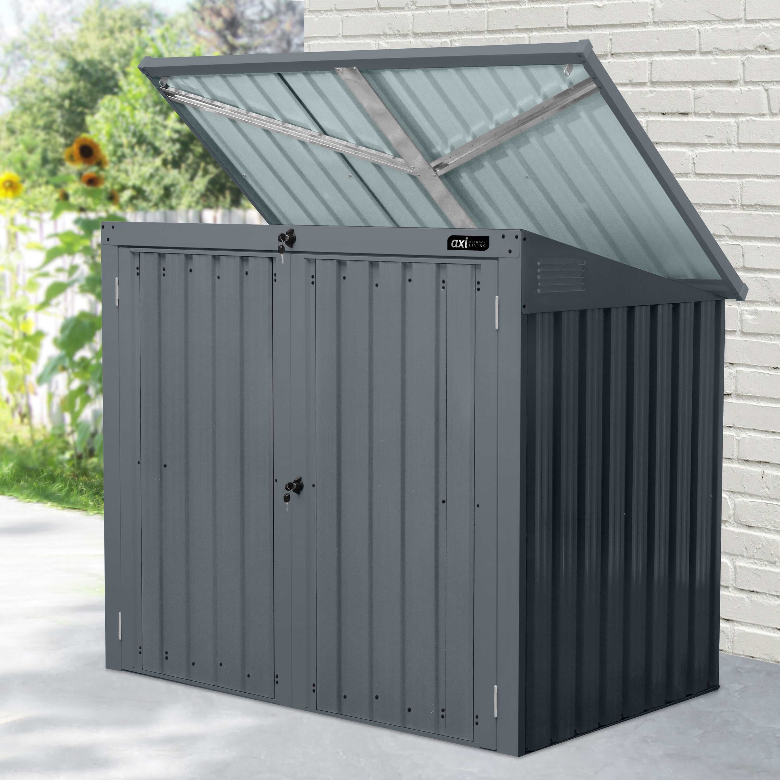 Oscar metal Container Enclosure Garden Cabinet Anthracite 2x