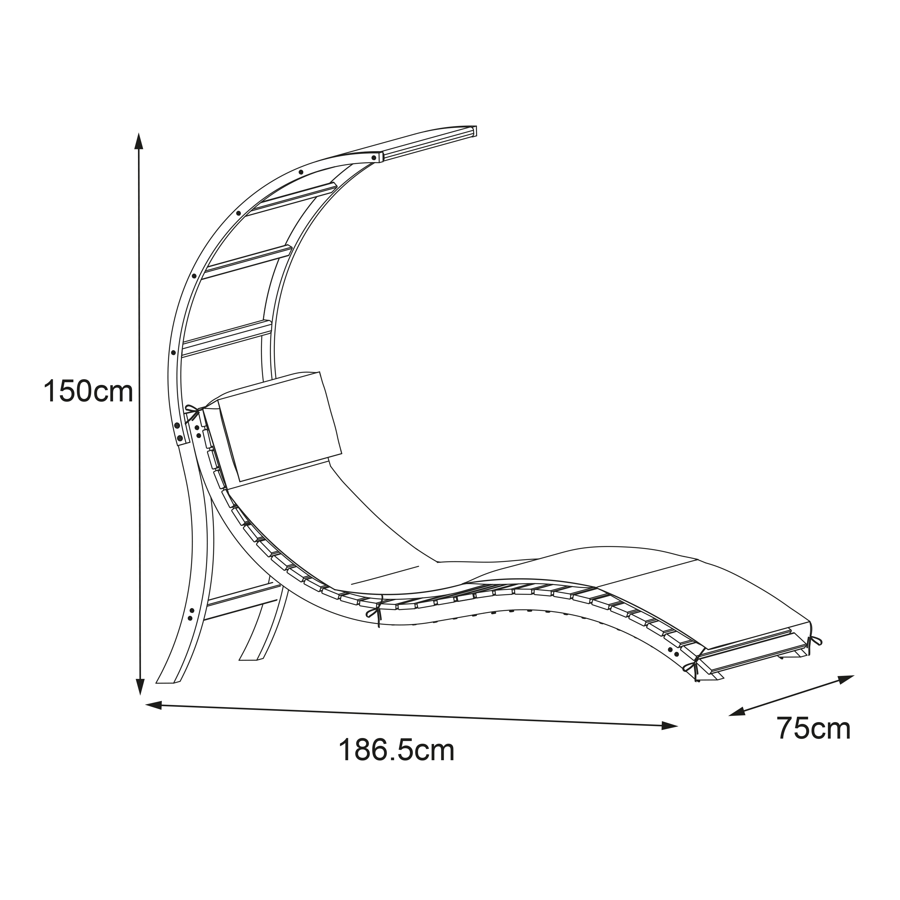 Salina Lounger with Sunshade Beige