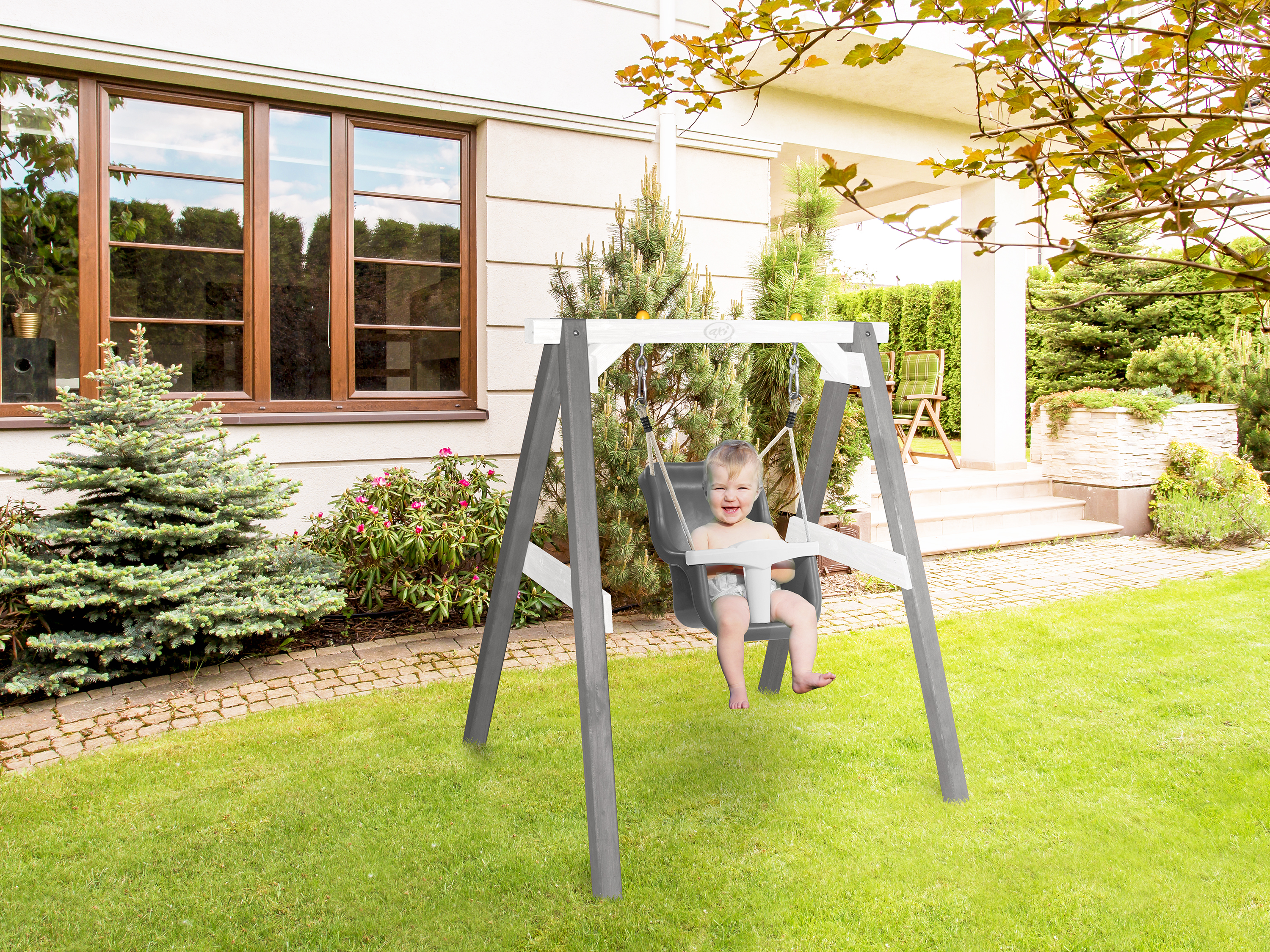 Baby Swing Grey/White with seat Grey/White