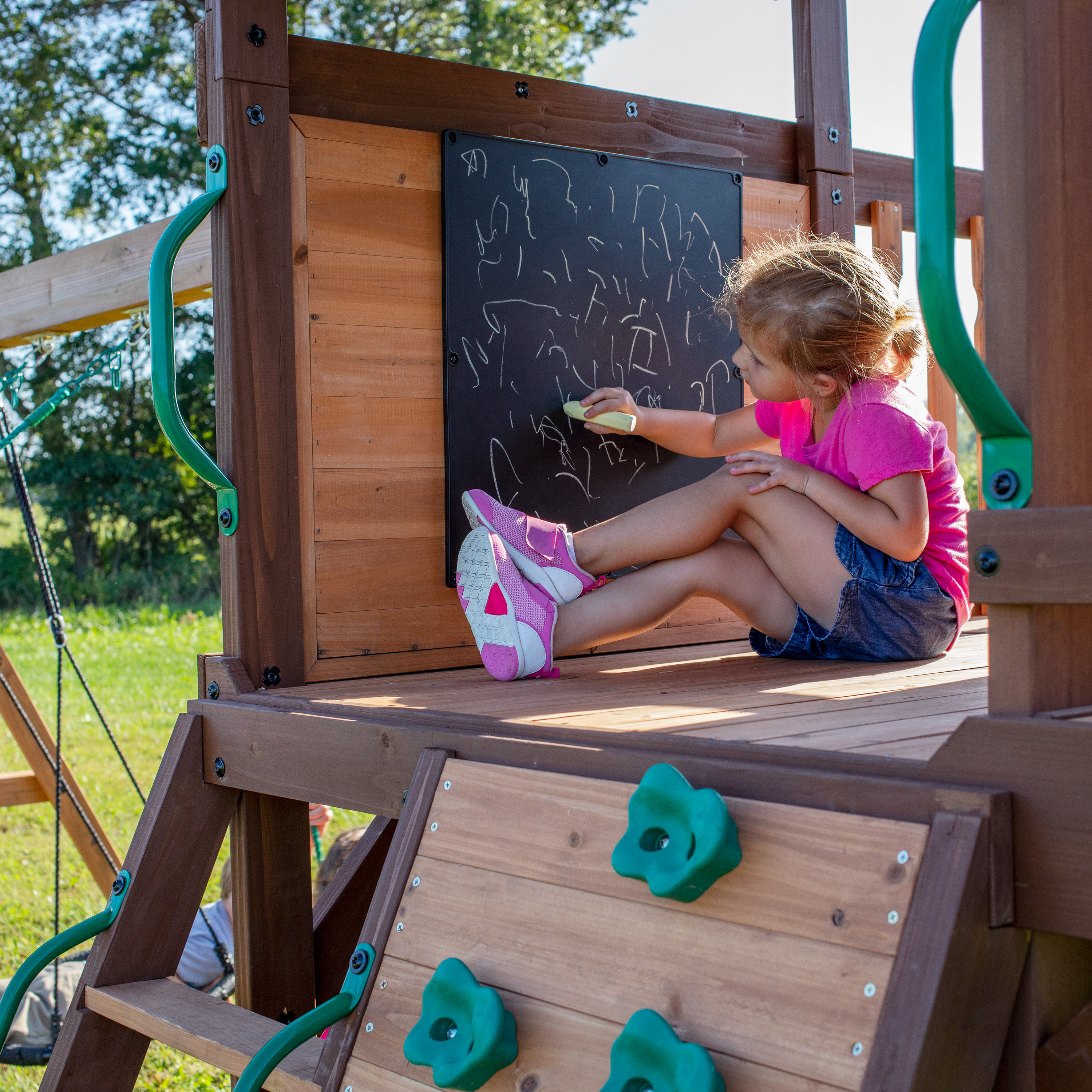 Cedar Cove Swing Set with 2 Slides and Observation Tower 