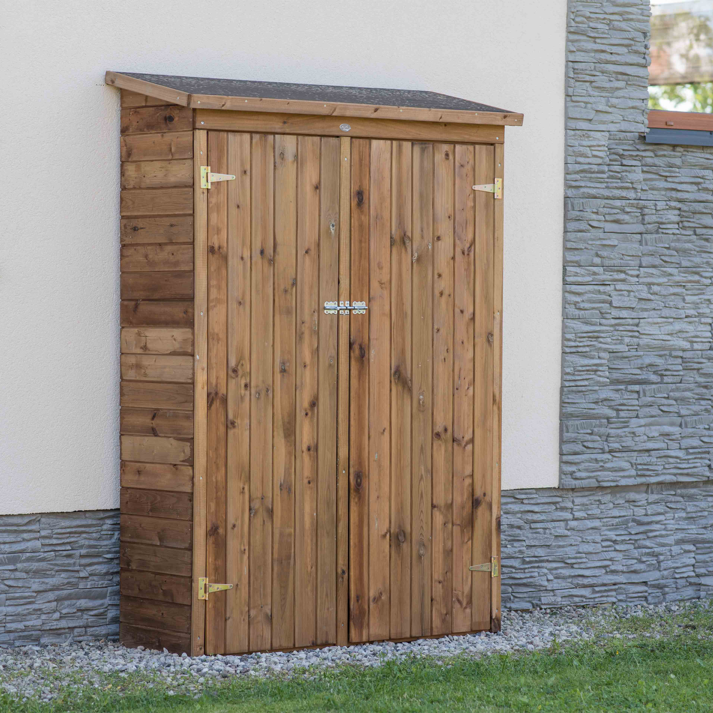 Olivier Wooden Garden Storage Cabinet 131 x 180 cm - Brown