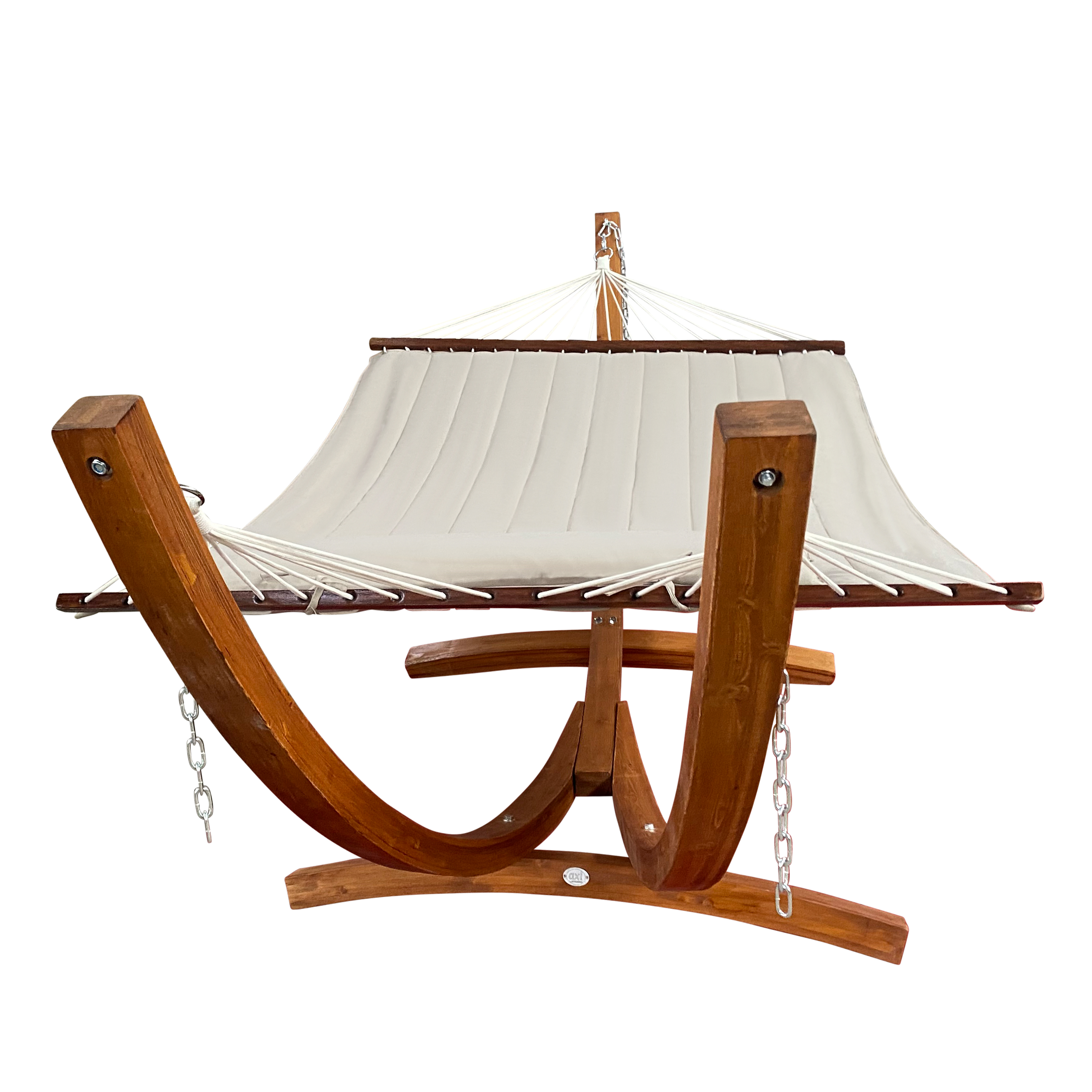 Hawaii Hammock set - Beige hammock with wooden frame