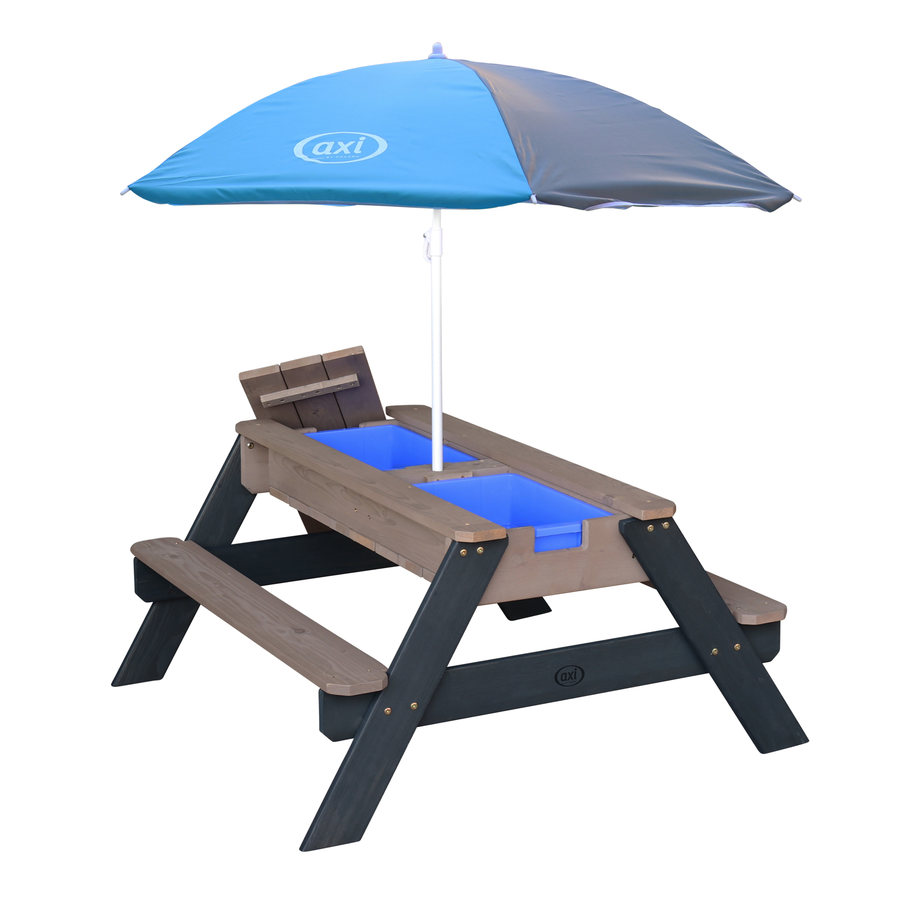 Nick Sand & Water Picnic Table Anthracite/grey with Umbrella