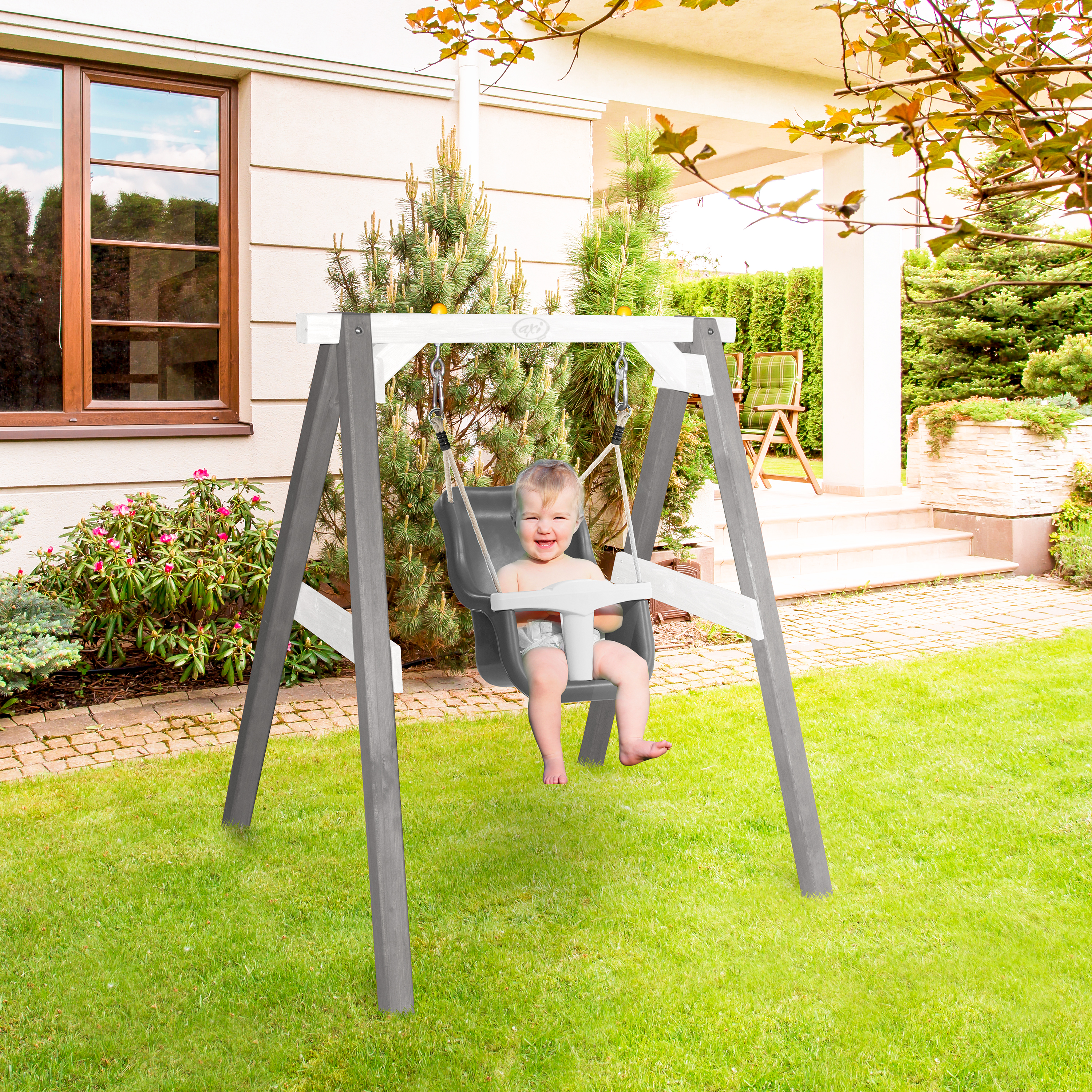 Baby Swing Grey/White with seat Grey/White