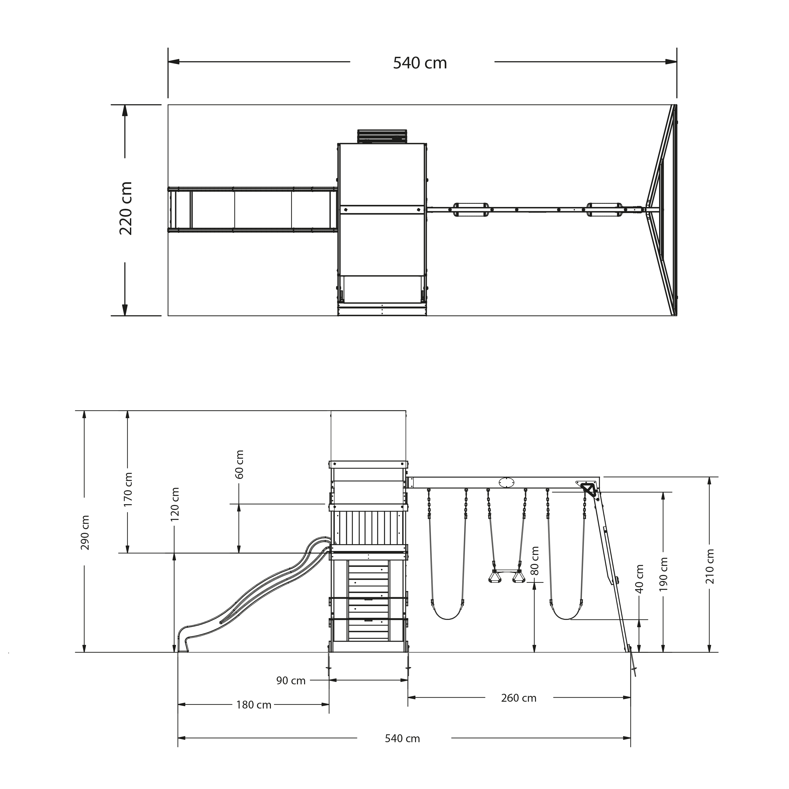 Belmont Swing Set with Slide