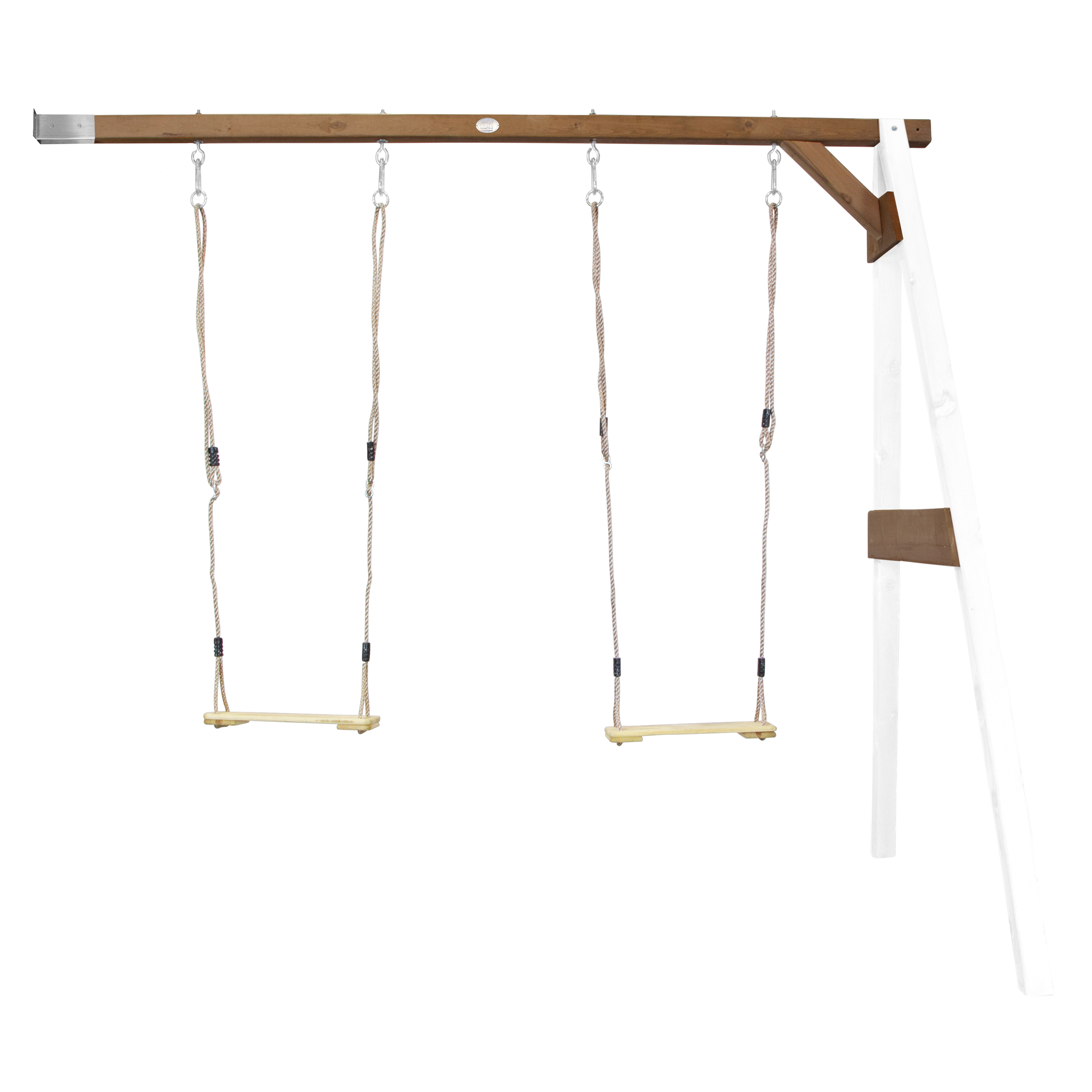 Double Swing Wall Mount White/Brown