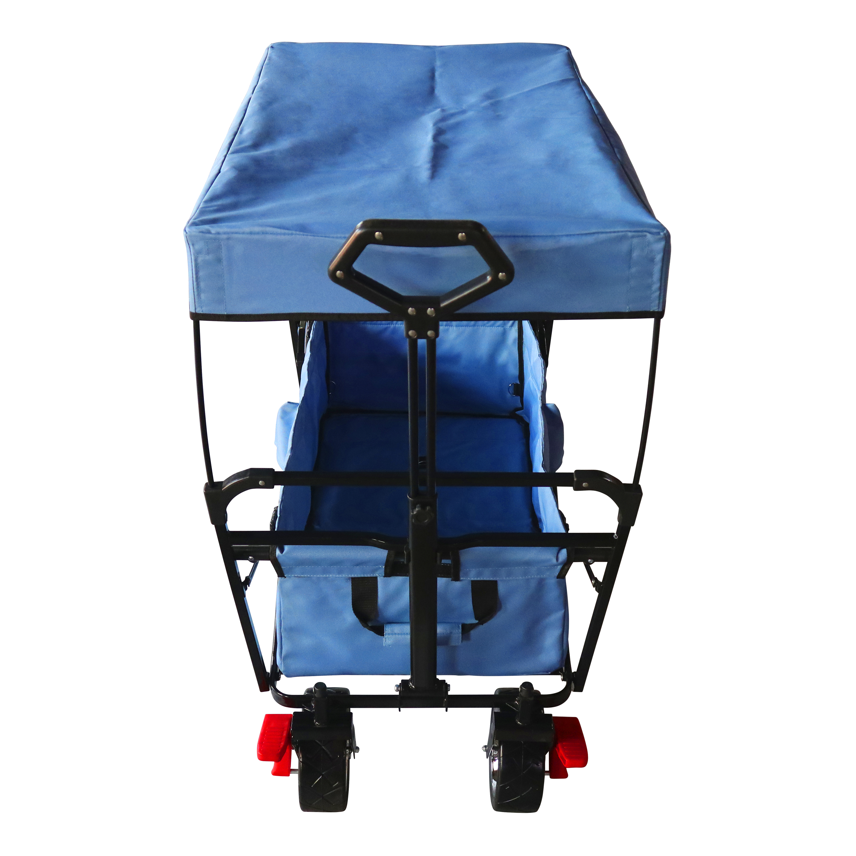 AB210 Chariot pliable avec toit, sac, frein et barre de pous