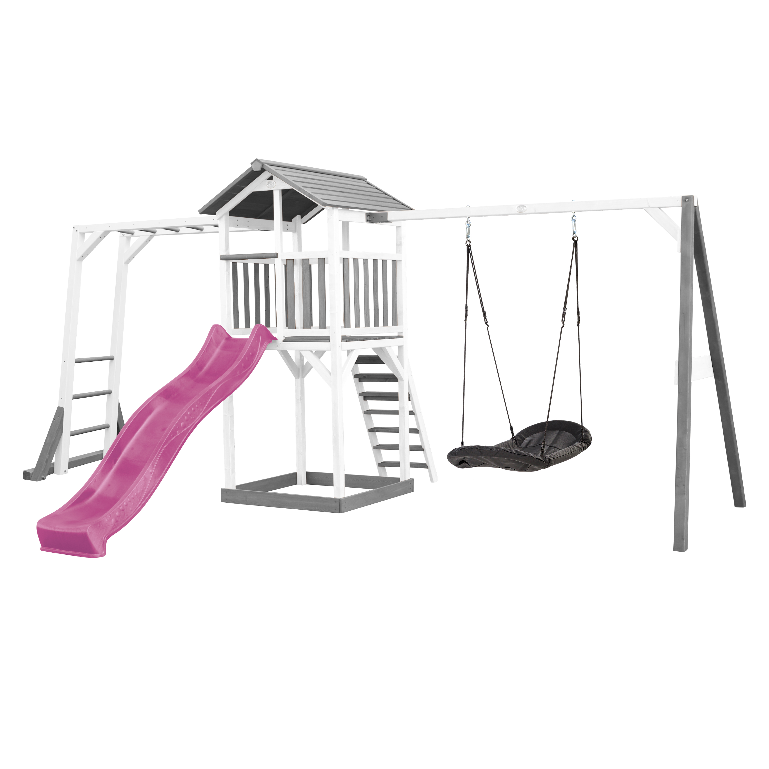 Beach Tower Aire de Jeux avec Toboggan en Violet, Cadre d'es