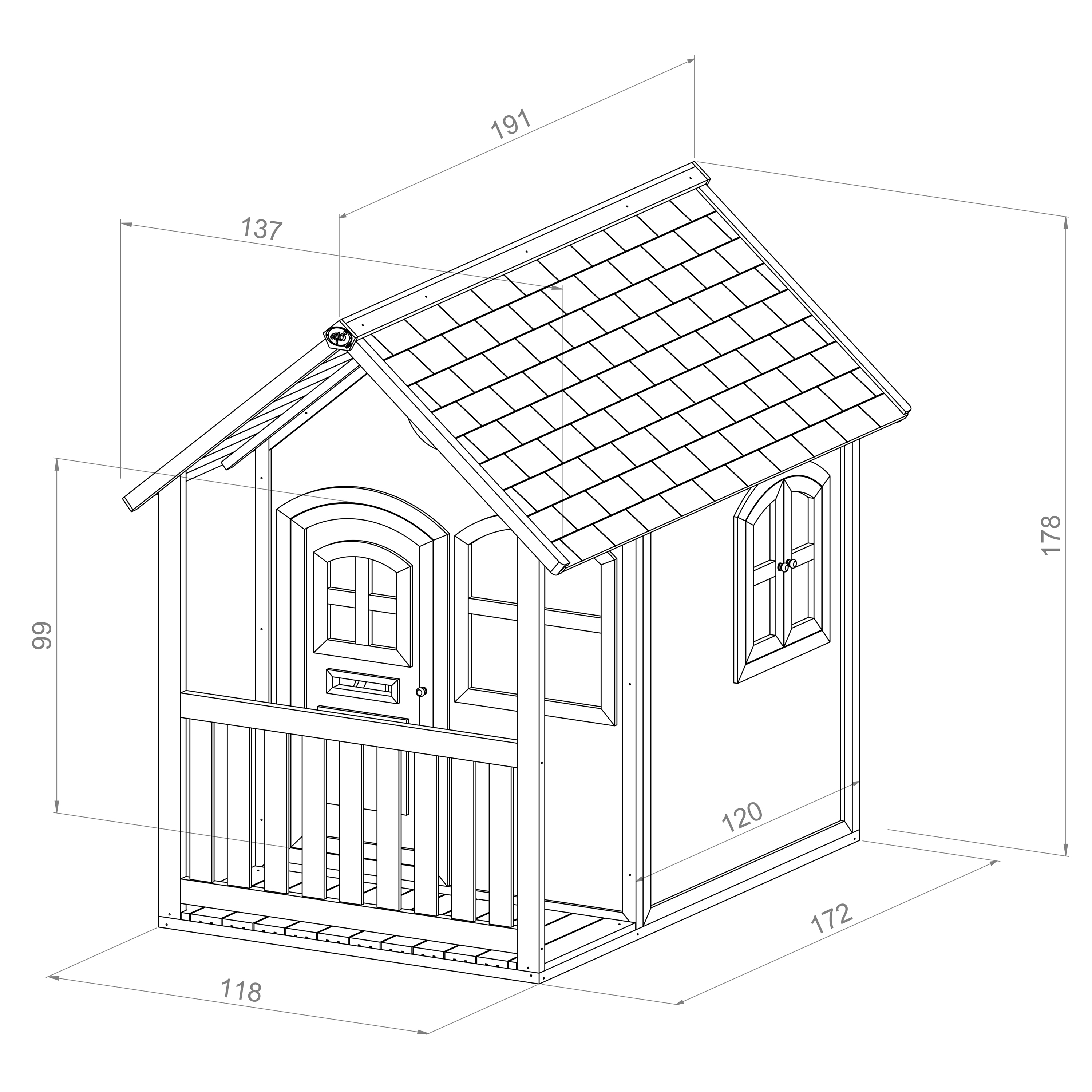 Alex Playhouse Brown/White