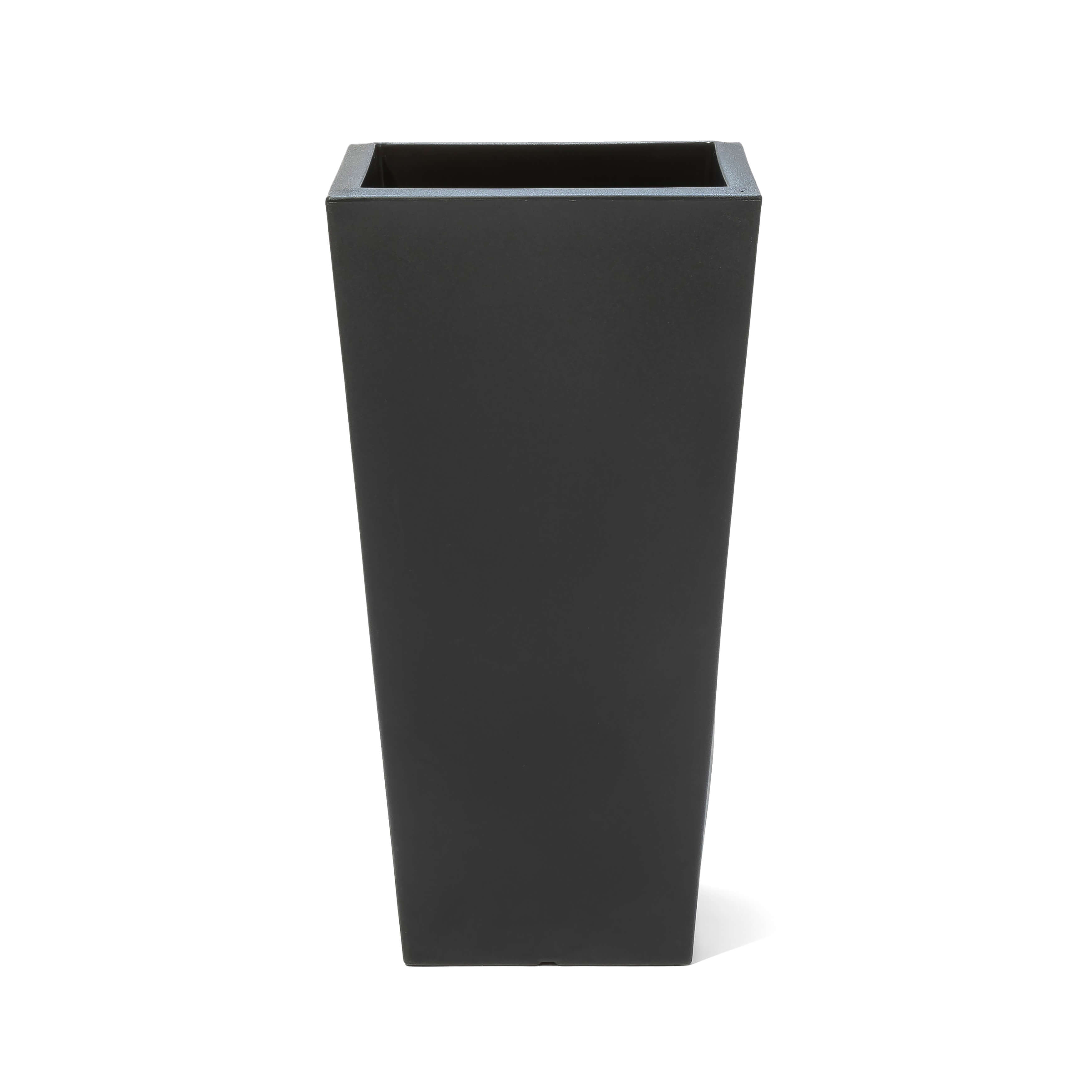 Tremont Tall Square Tapered Planter - Onyx Black