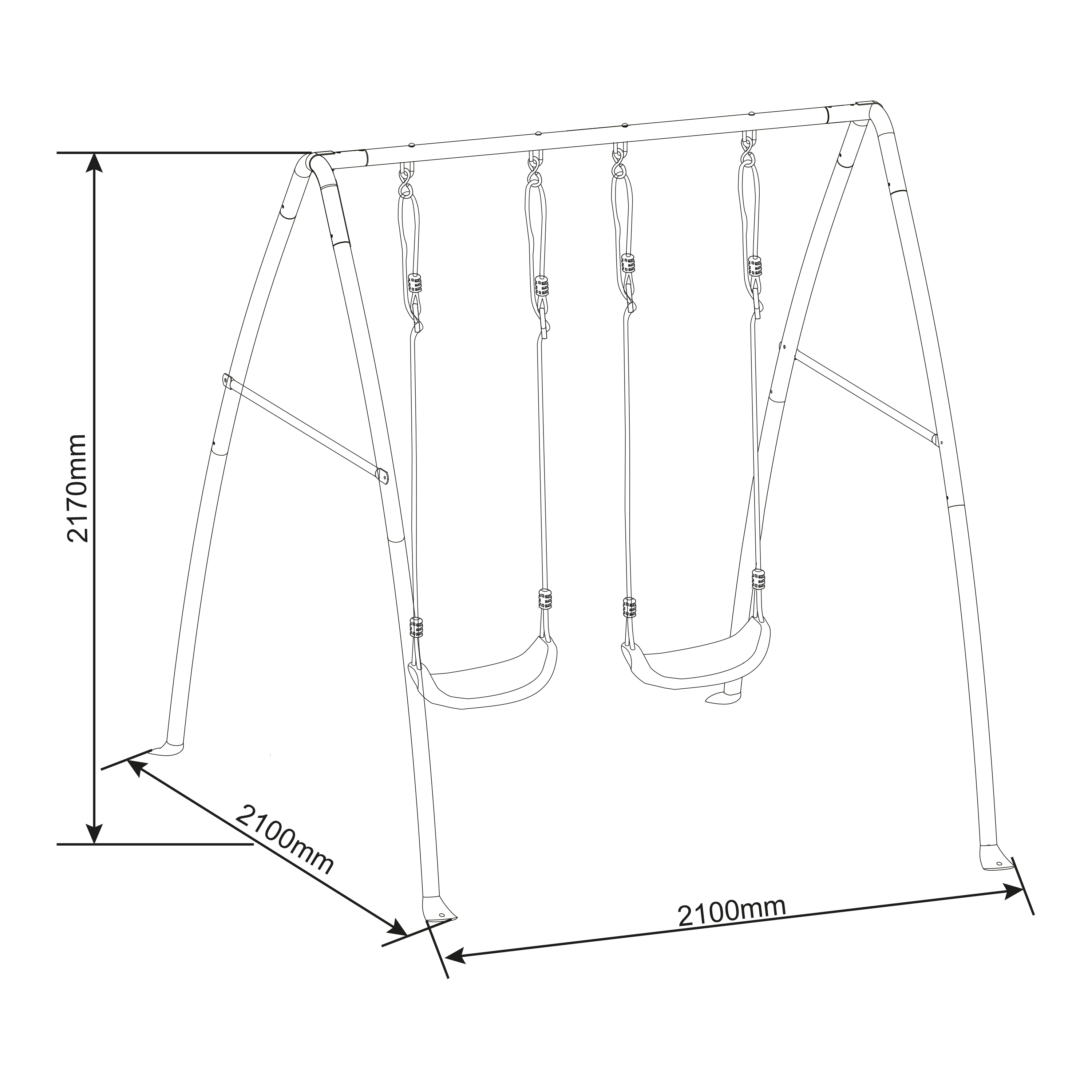 AXI Double Metal Swing Set