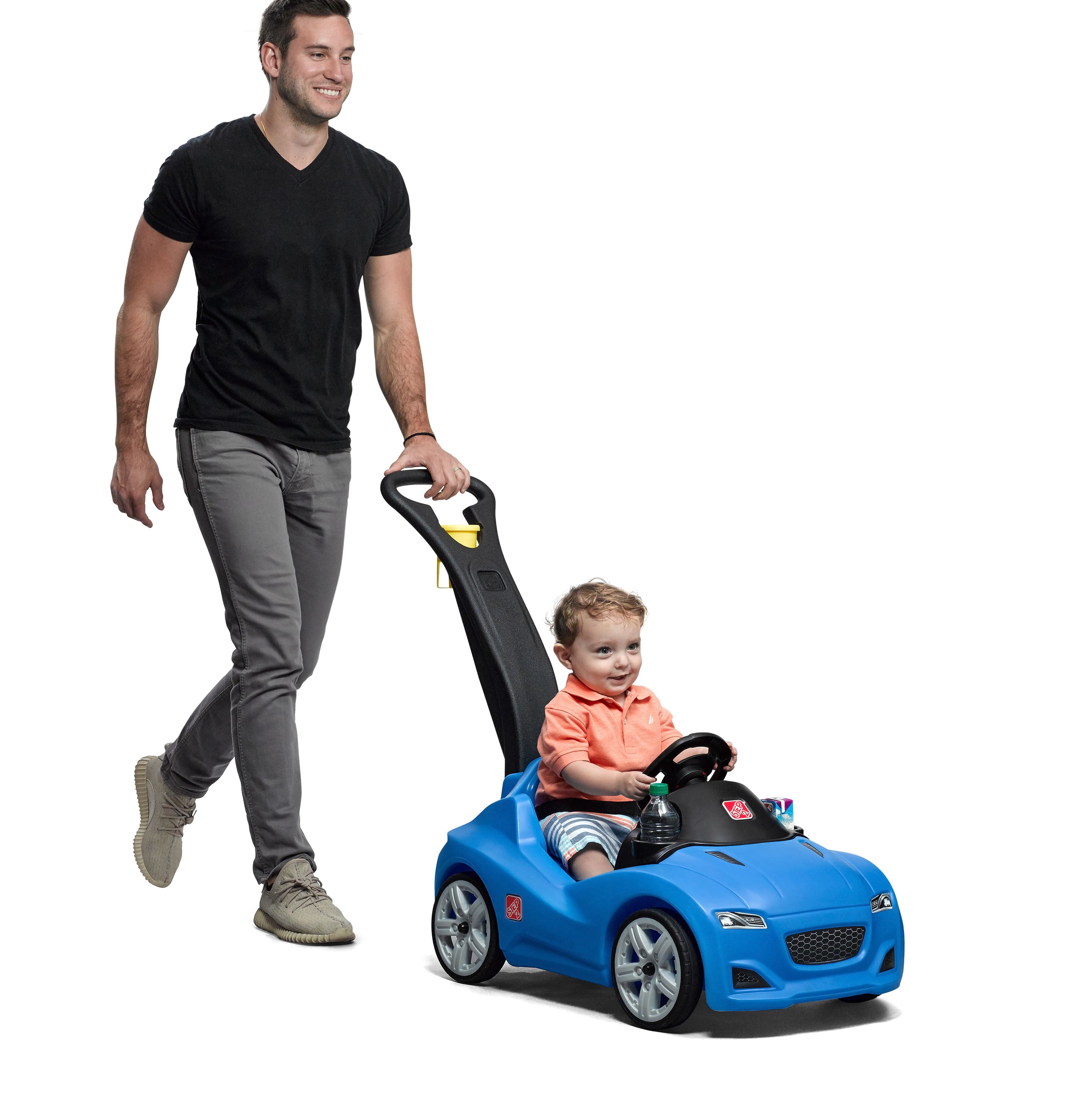 Push Whisper Ride Voiture Enfant Porteur Auto en bleu