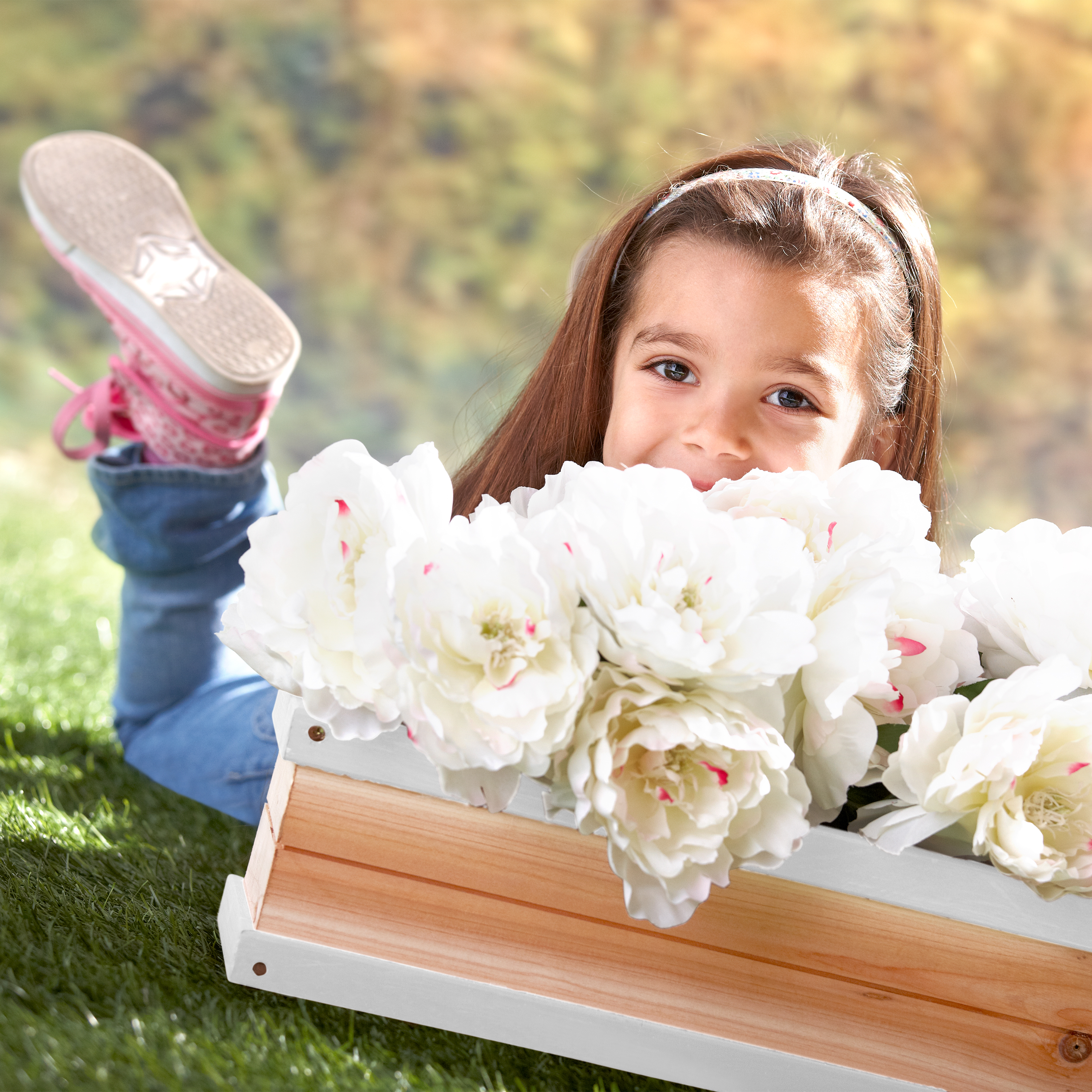 Flowerbox Brown/White