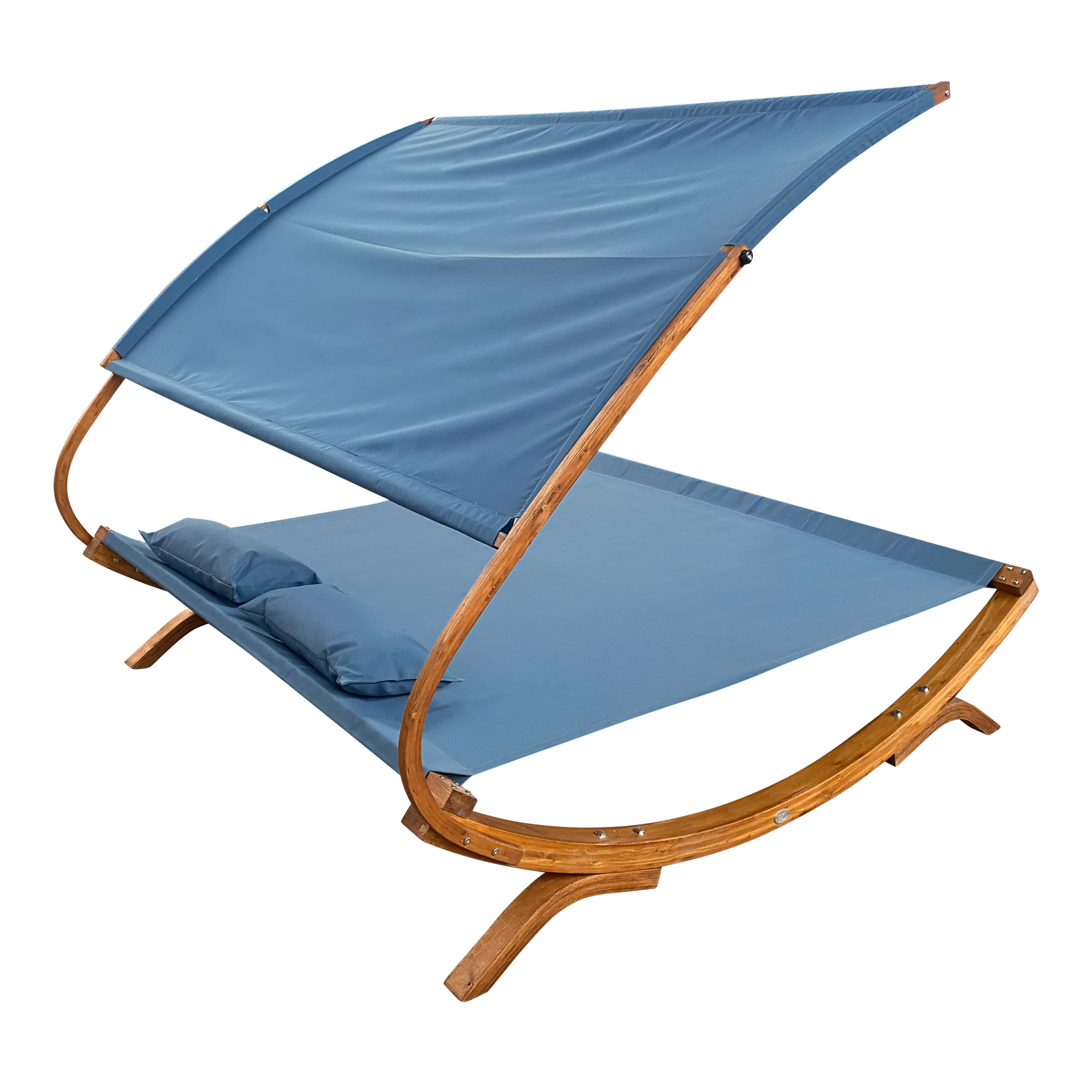 AXI Mallorca Double Lounger with Sunshade - Blue