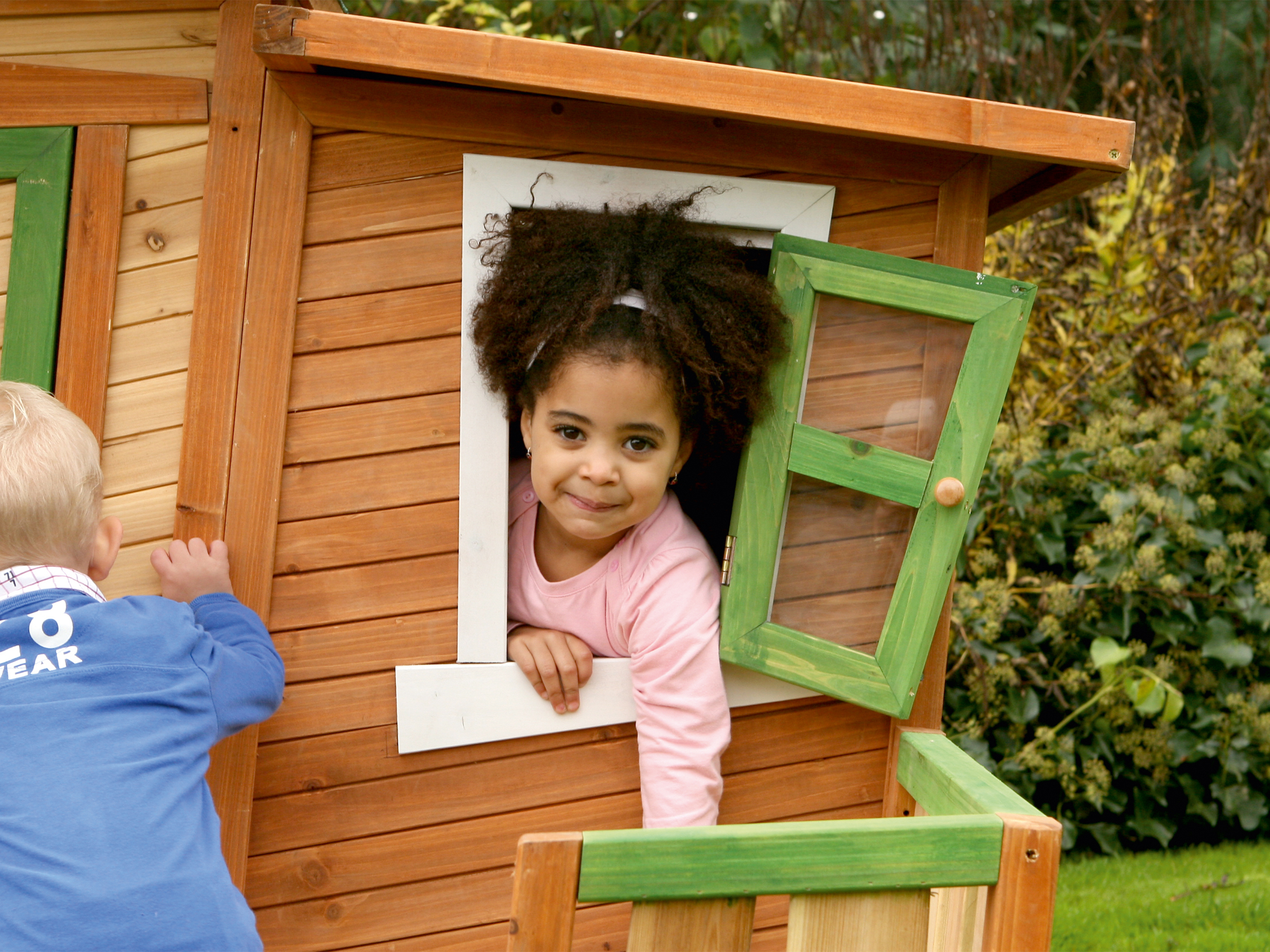 Emma Playhouse Brown/Green - Grey Slide