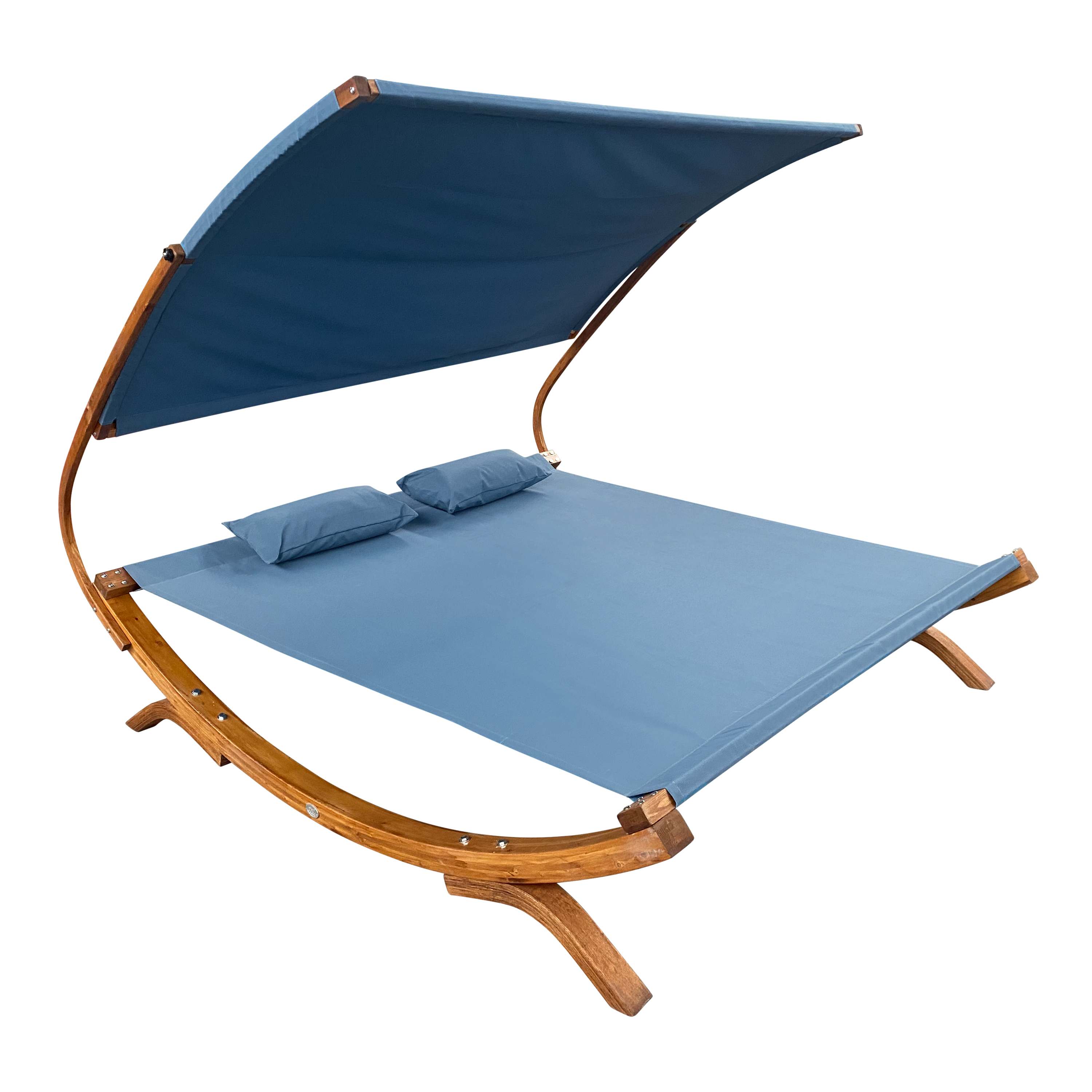 AXI Mallorca Double Lounger with Sunshade - Blue