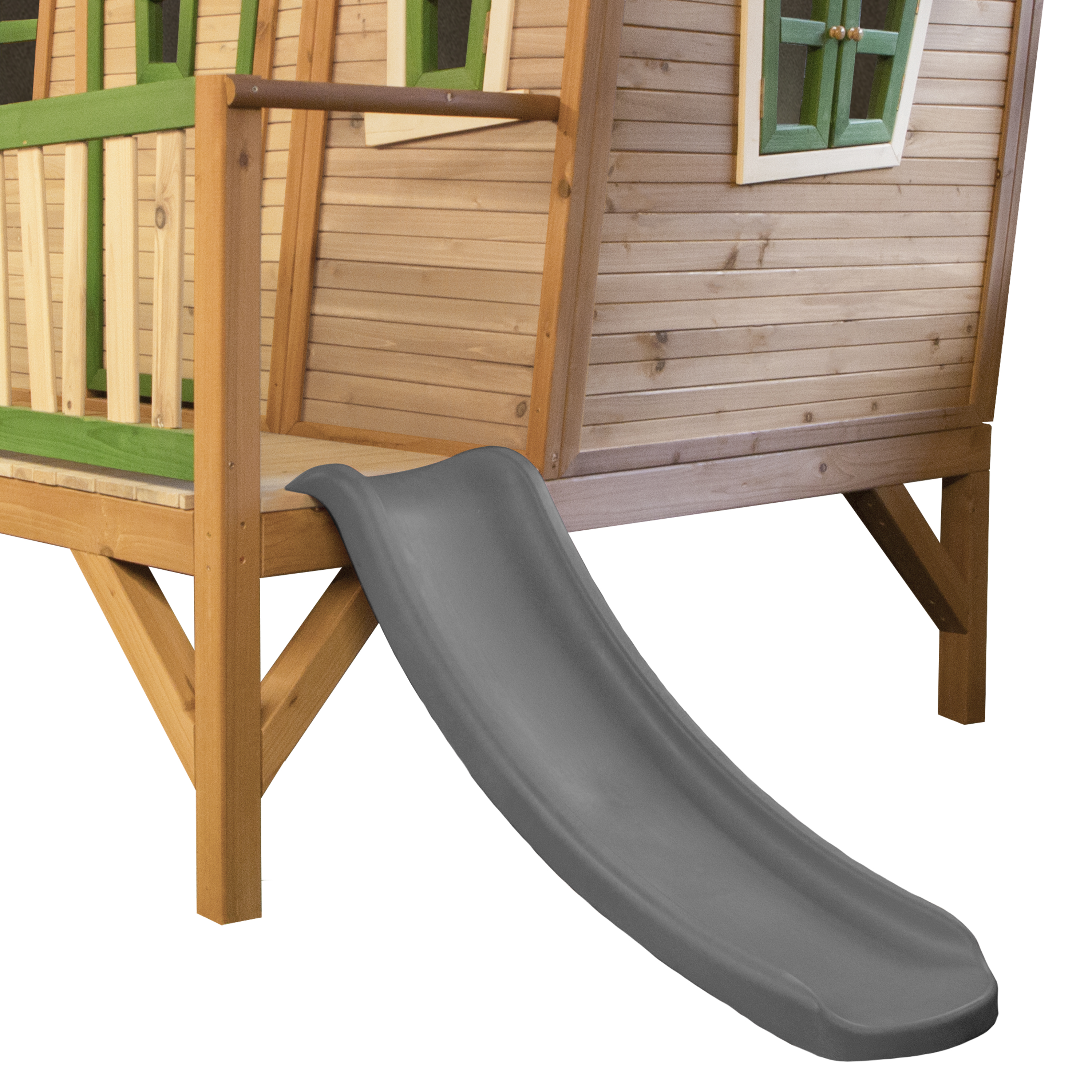 Emma Playhouse Brown/Green - Grey Slide