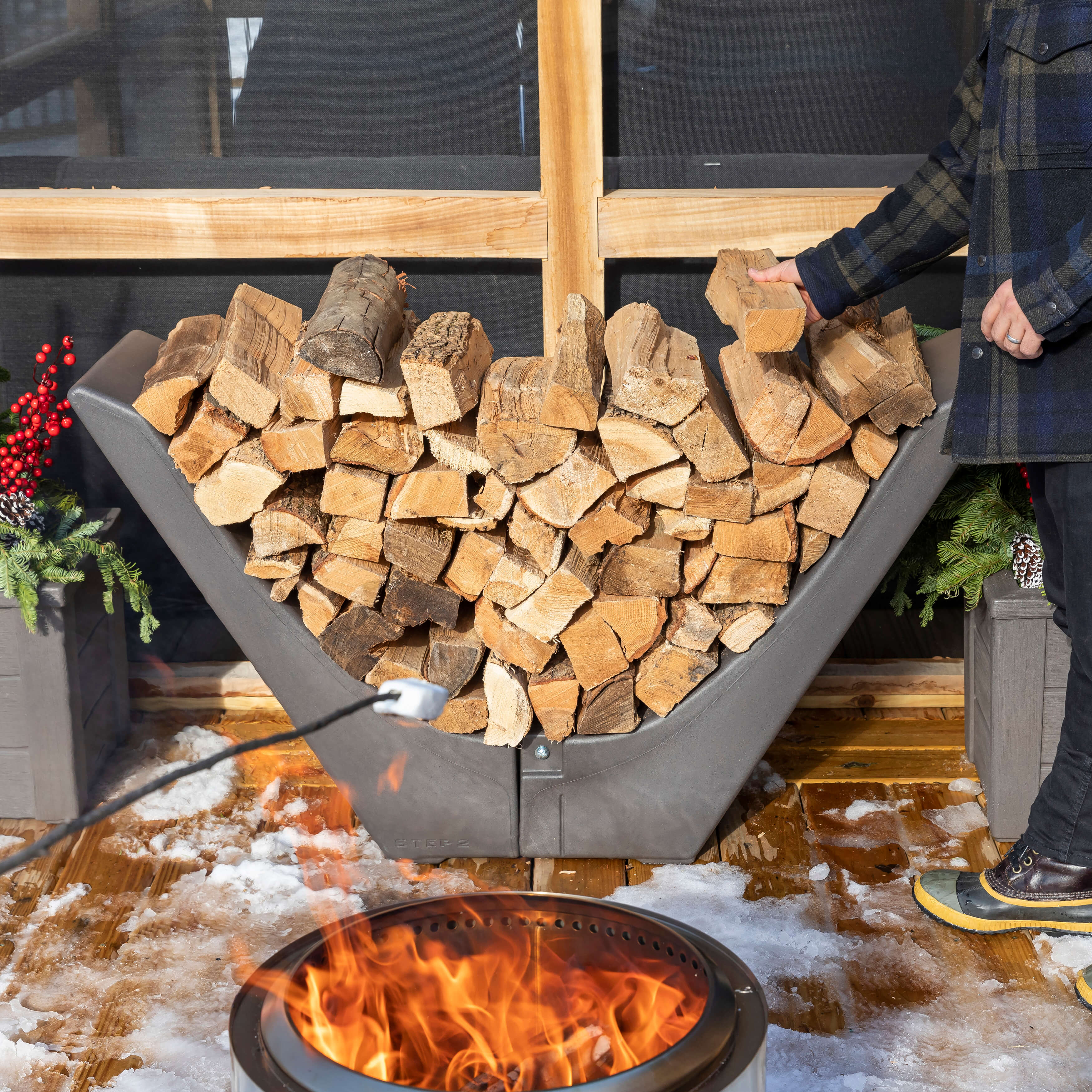 Step2 Longhorn Firewood Rack