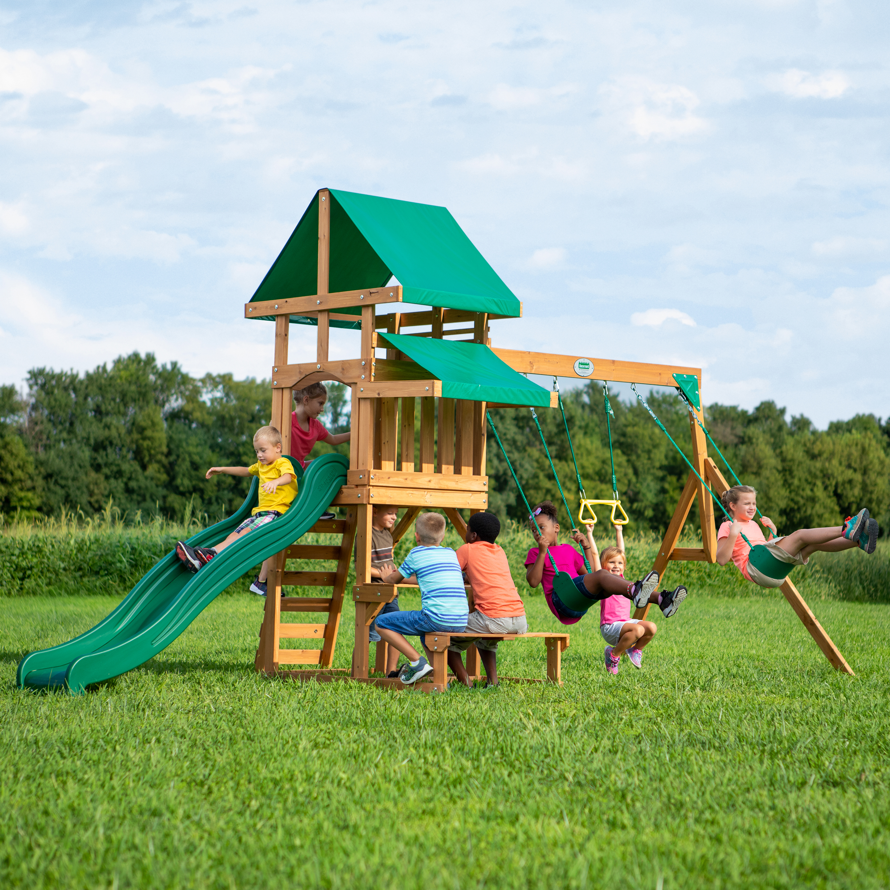 Belmont Swing Set with Slide