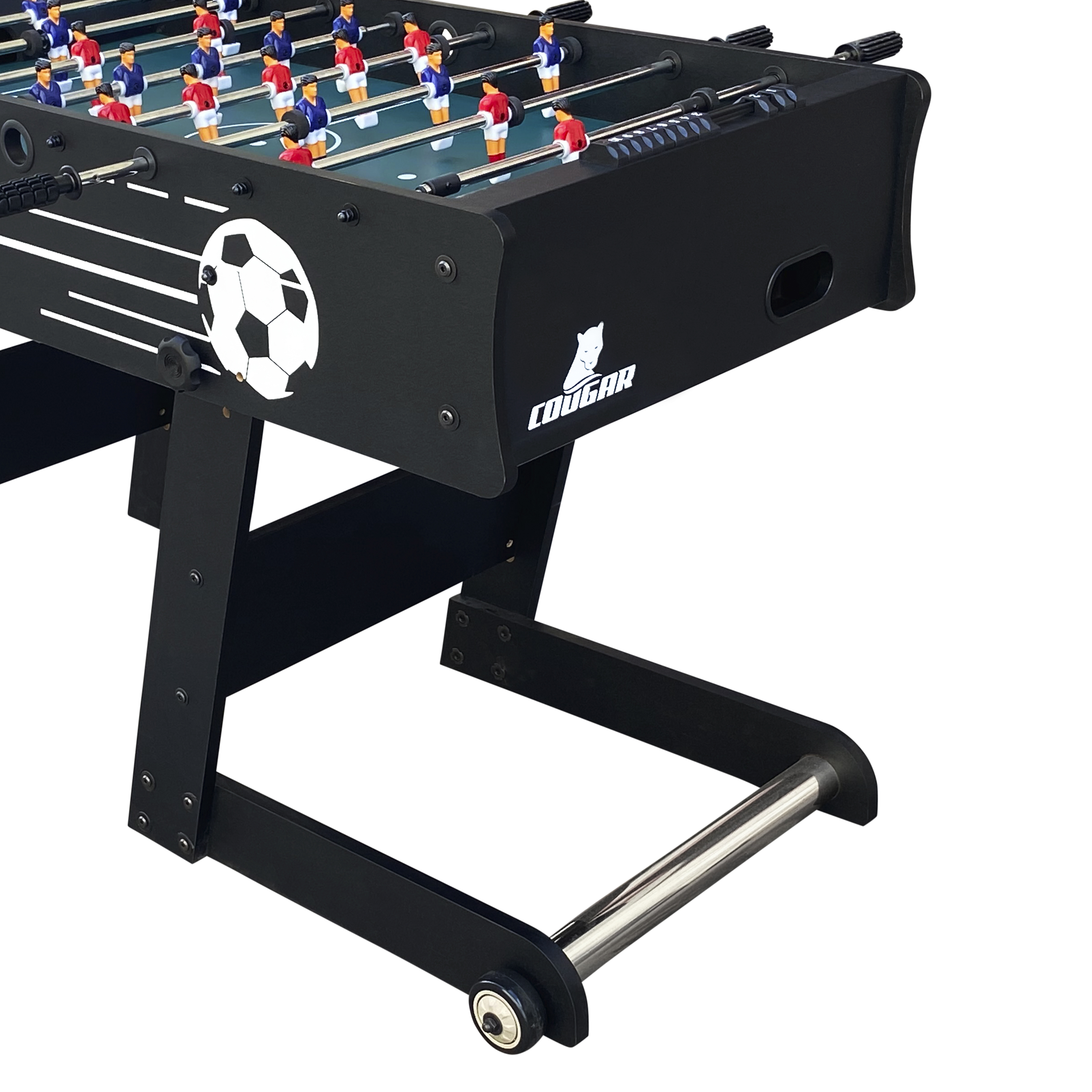 Cougar Scorpion Kick TS Folding Football Table - Black