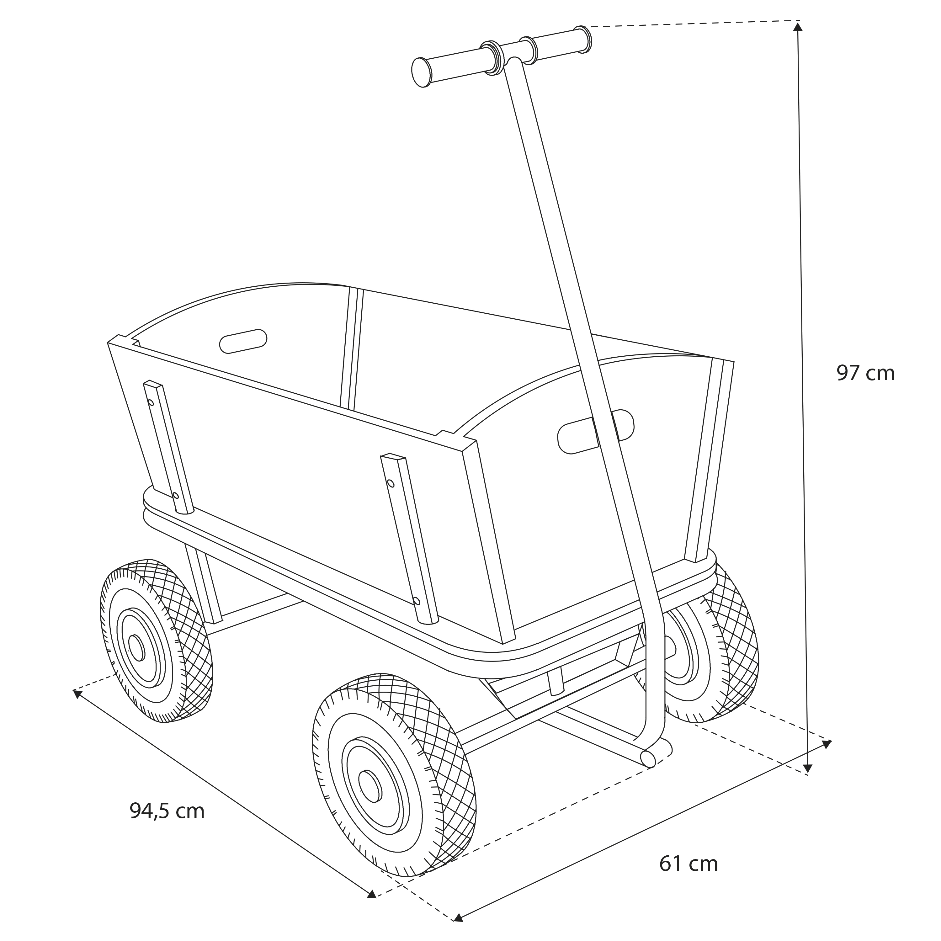 Billy Chariot de Transport en Bois