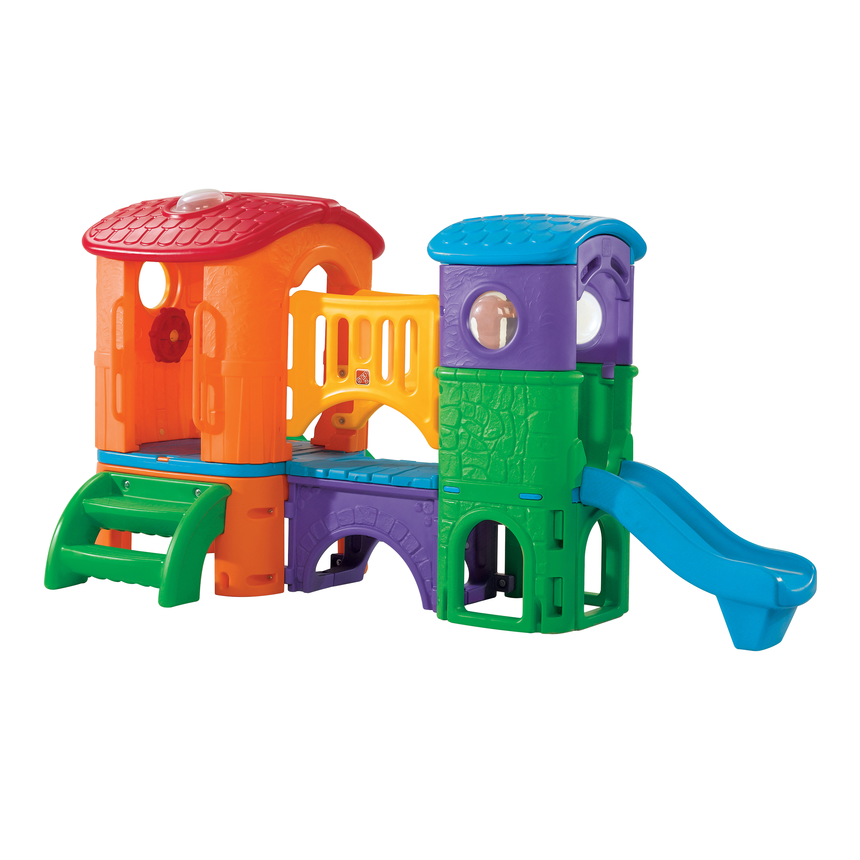 Clubhouse Climber Aire de Jeux Enfant avec 2 Toboggans