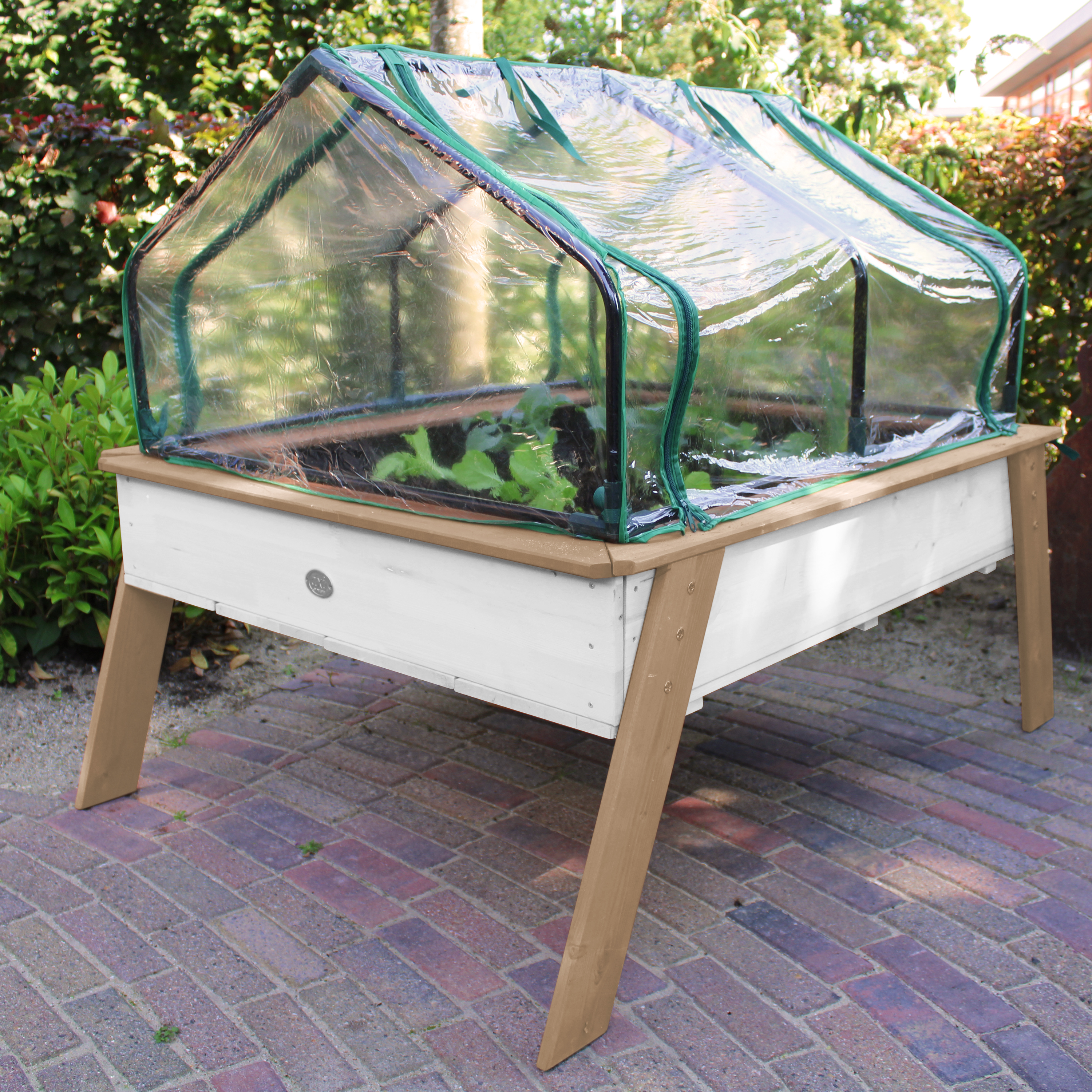 Linda Growing Table with Greenhouse Brown/White