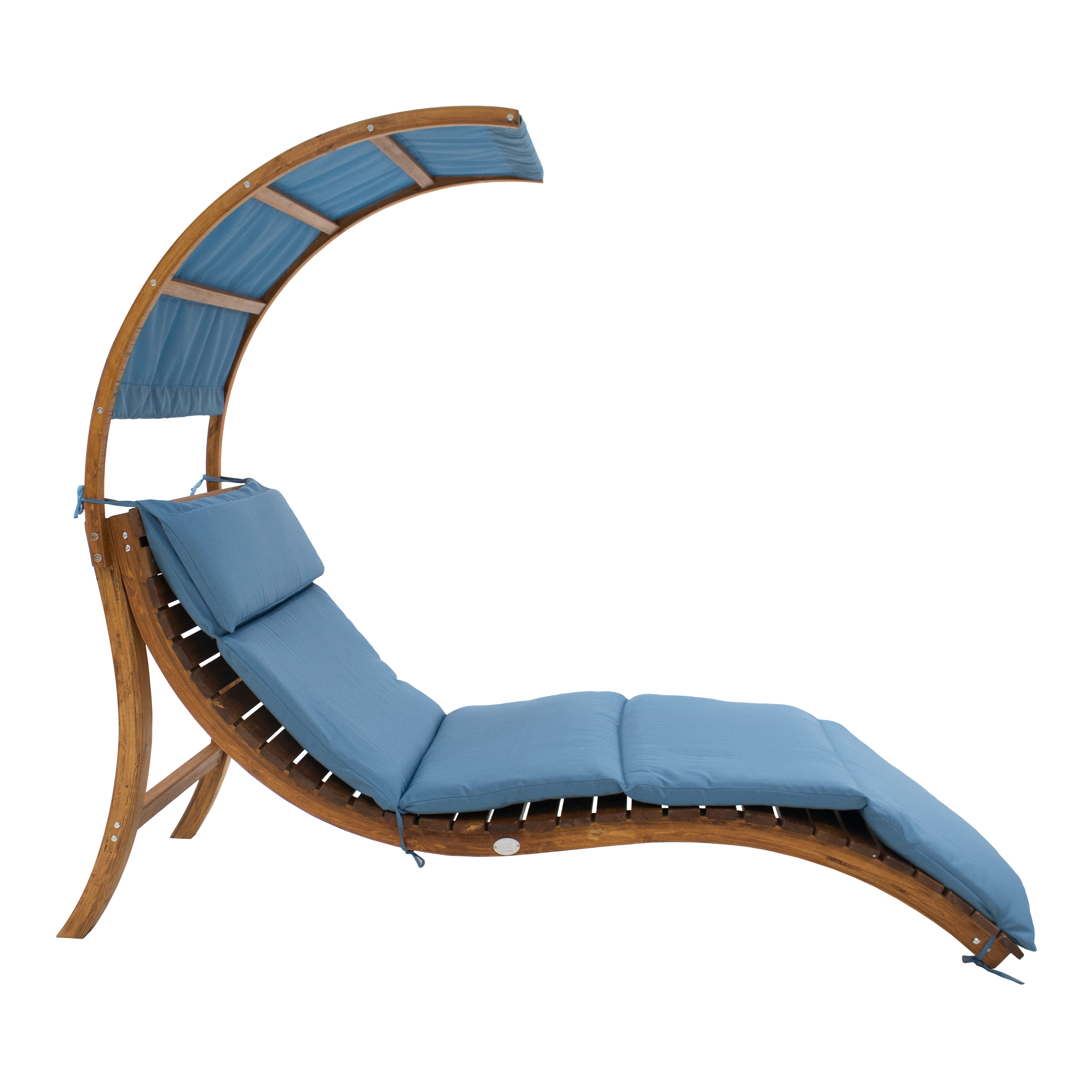 Salina lounger with Sunshade Blue