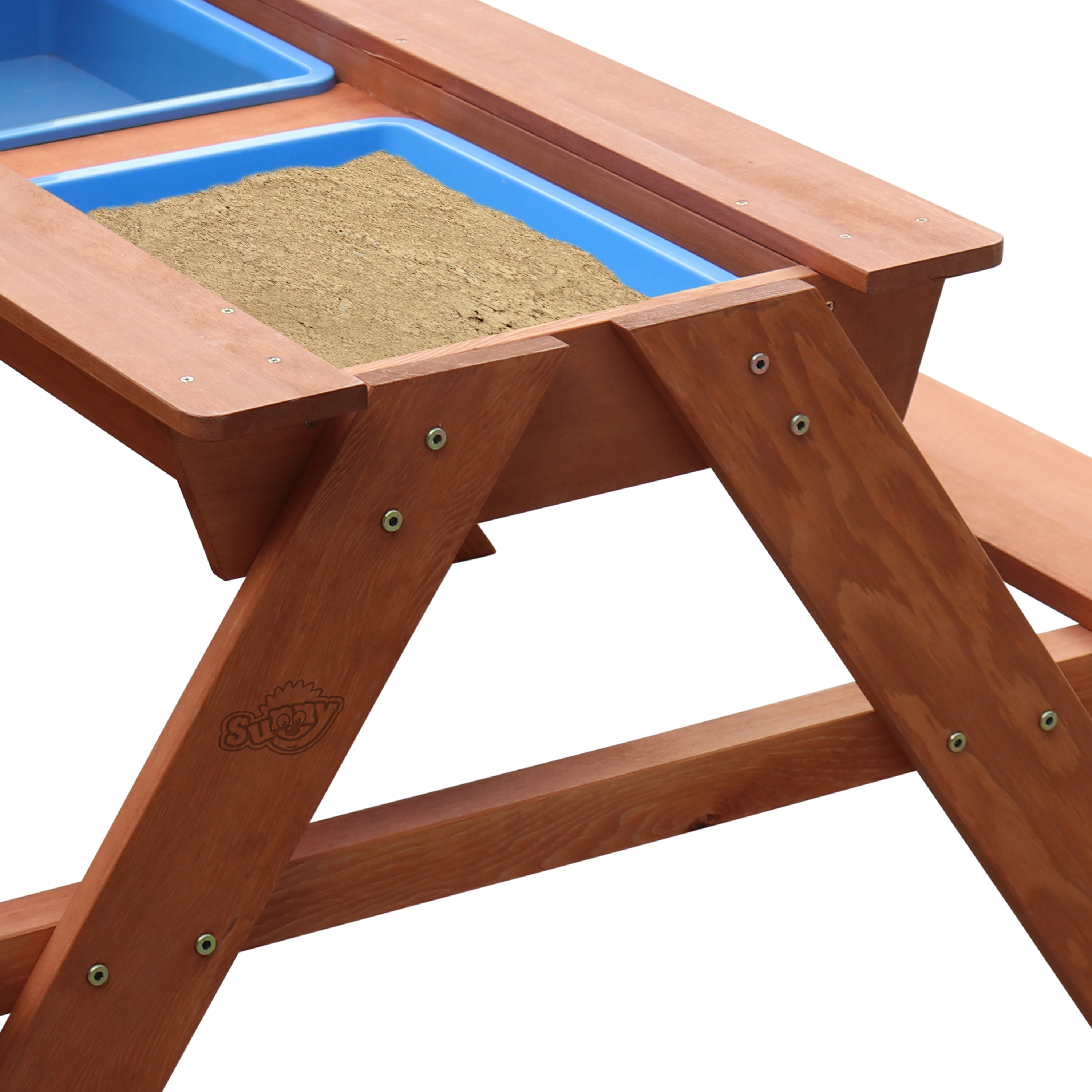 Sunny Dave Sand & Water Picnic Table - Brown