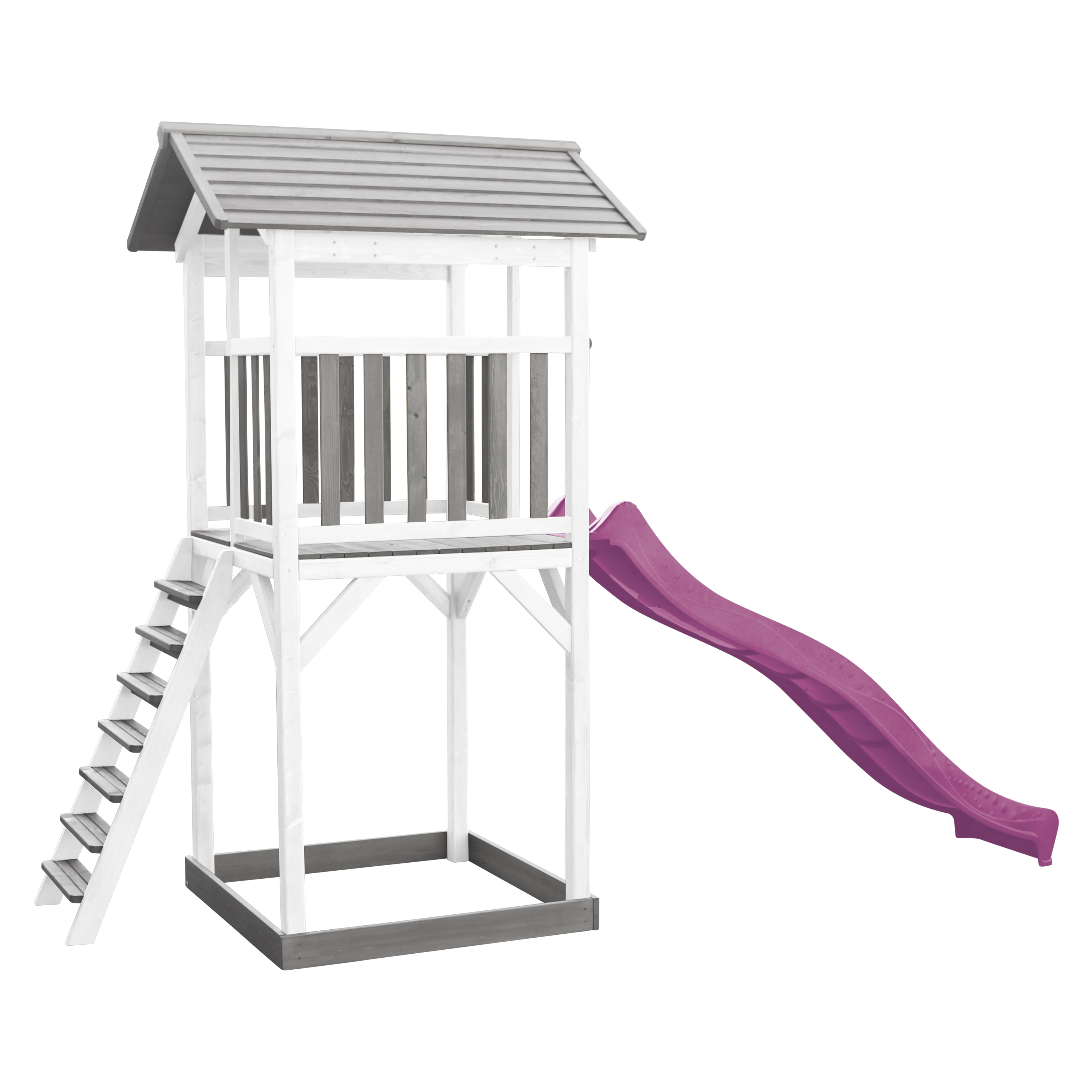 Beach Tower Grey/White - Purple Slide