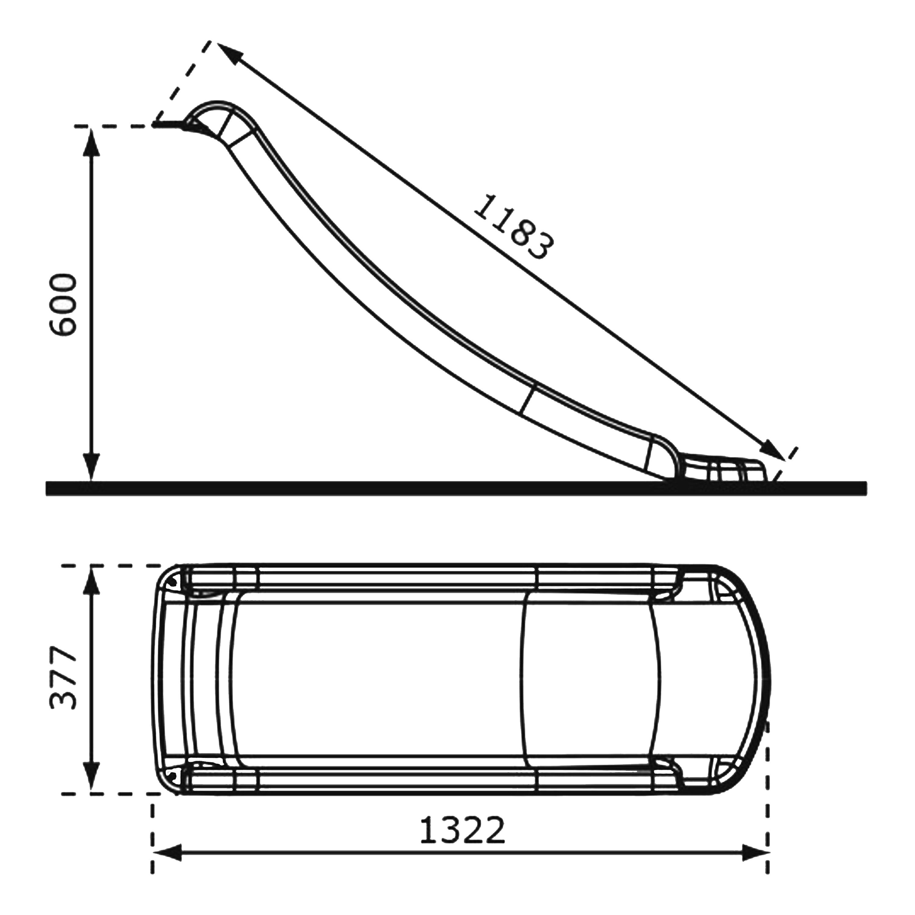 Sky120 Toboggan Vert clair - 118 cm