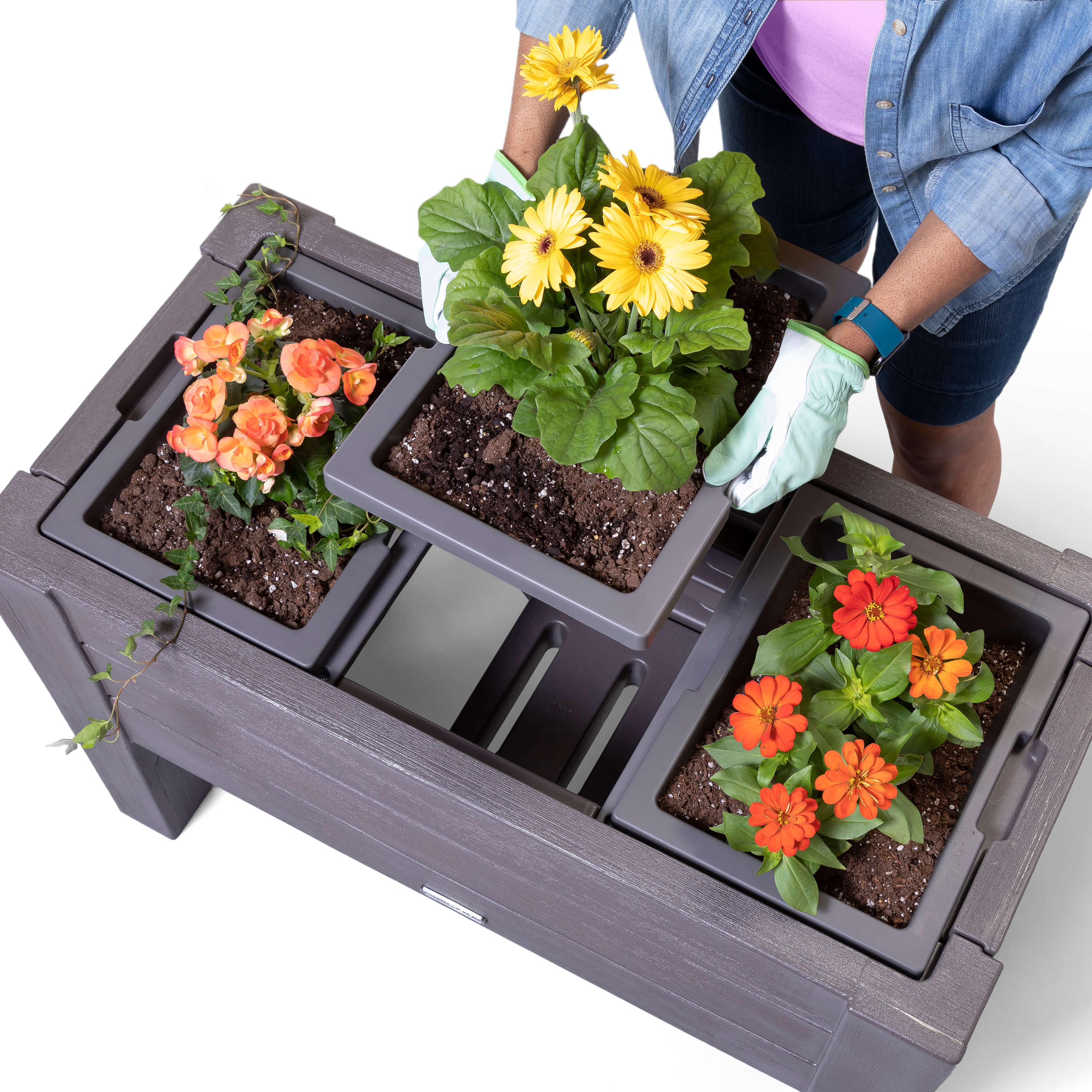 Step2 Lakewood Raised Planter Box - Dark Cedar