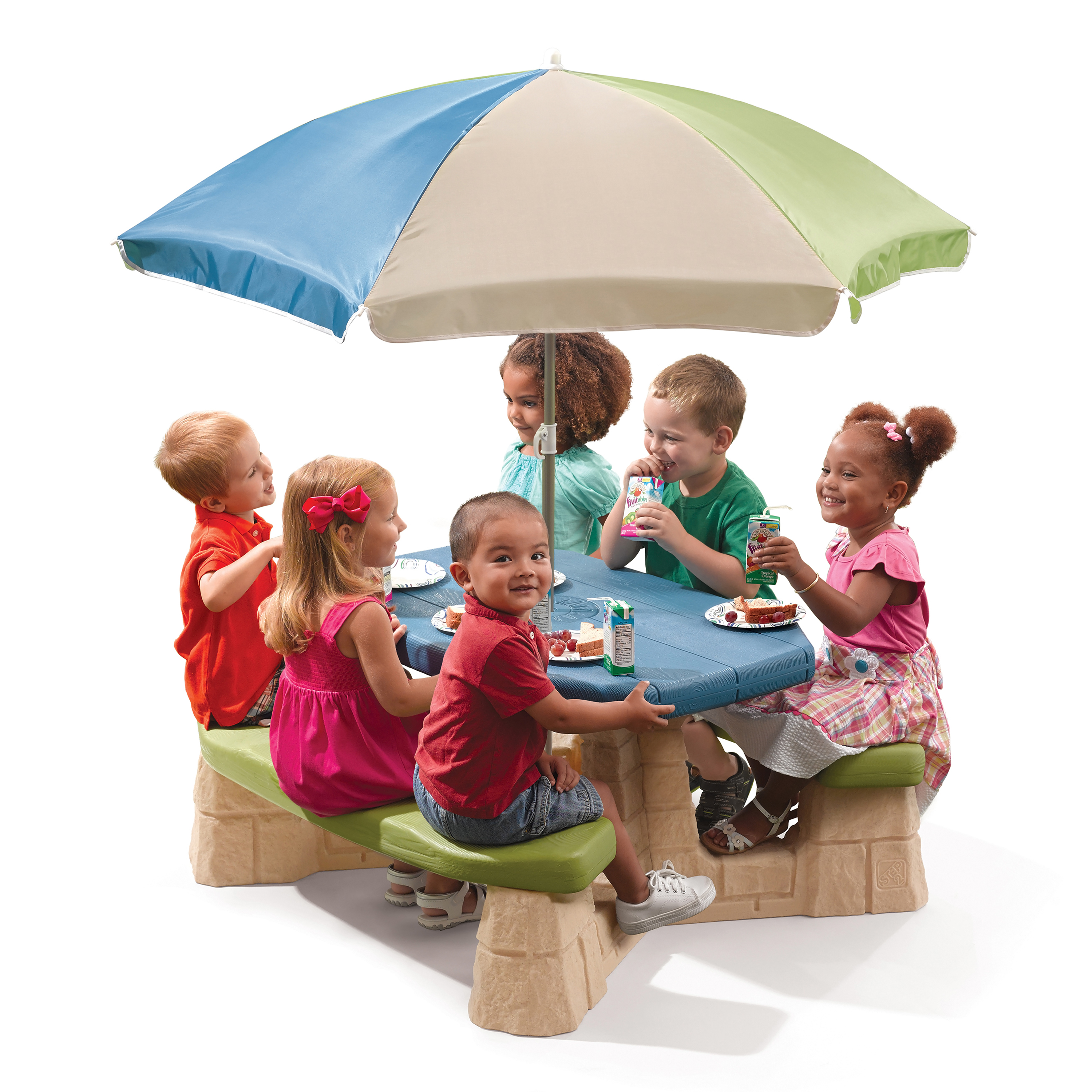 Naturally Playful Picnic Table With Umbrella