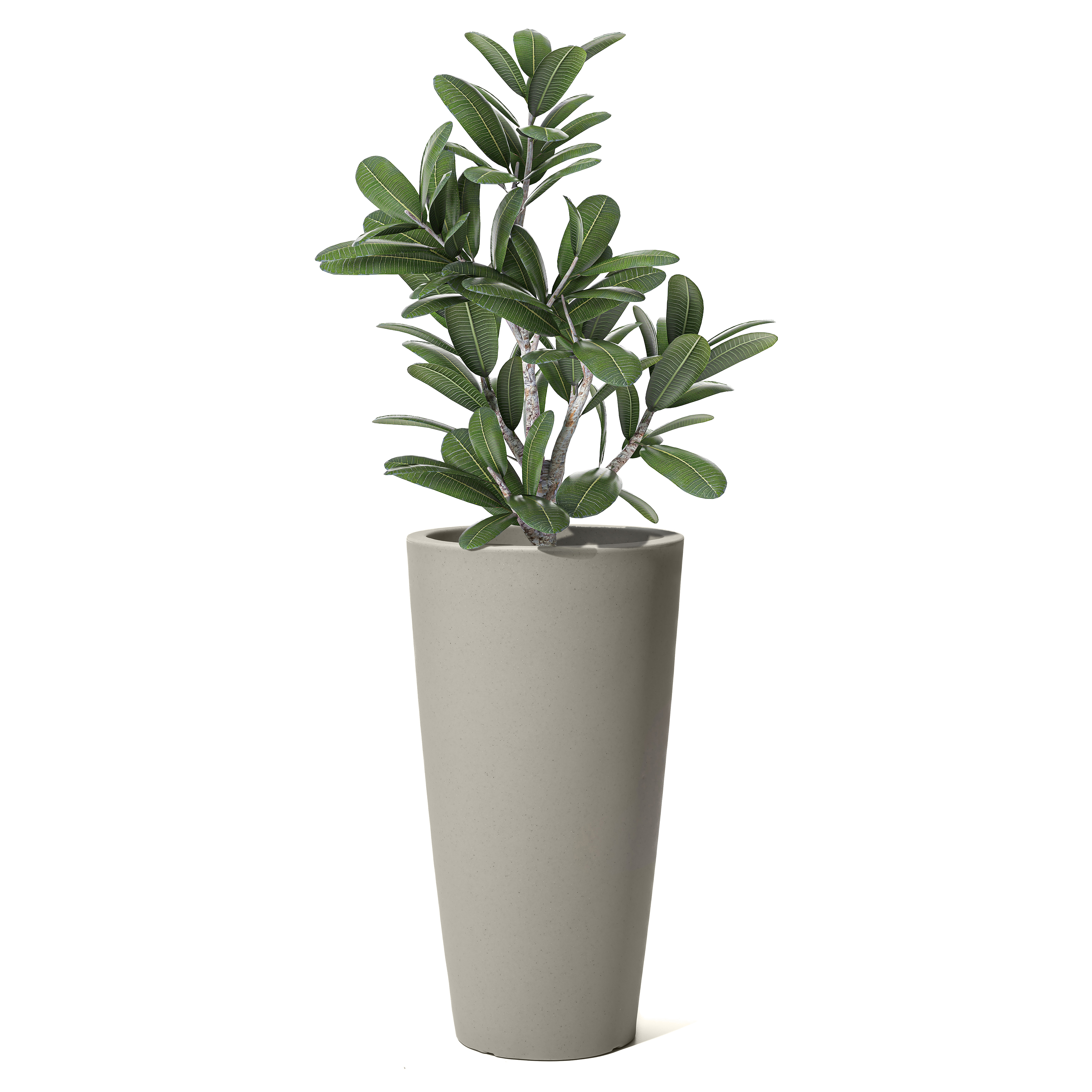 Tremont Tall Round Tapered Planter - Concrete Gray