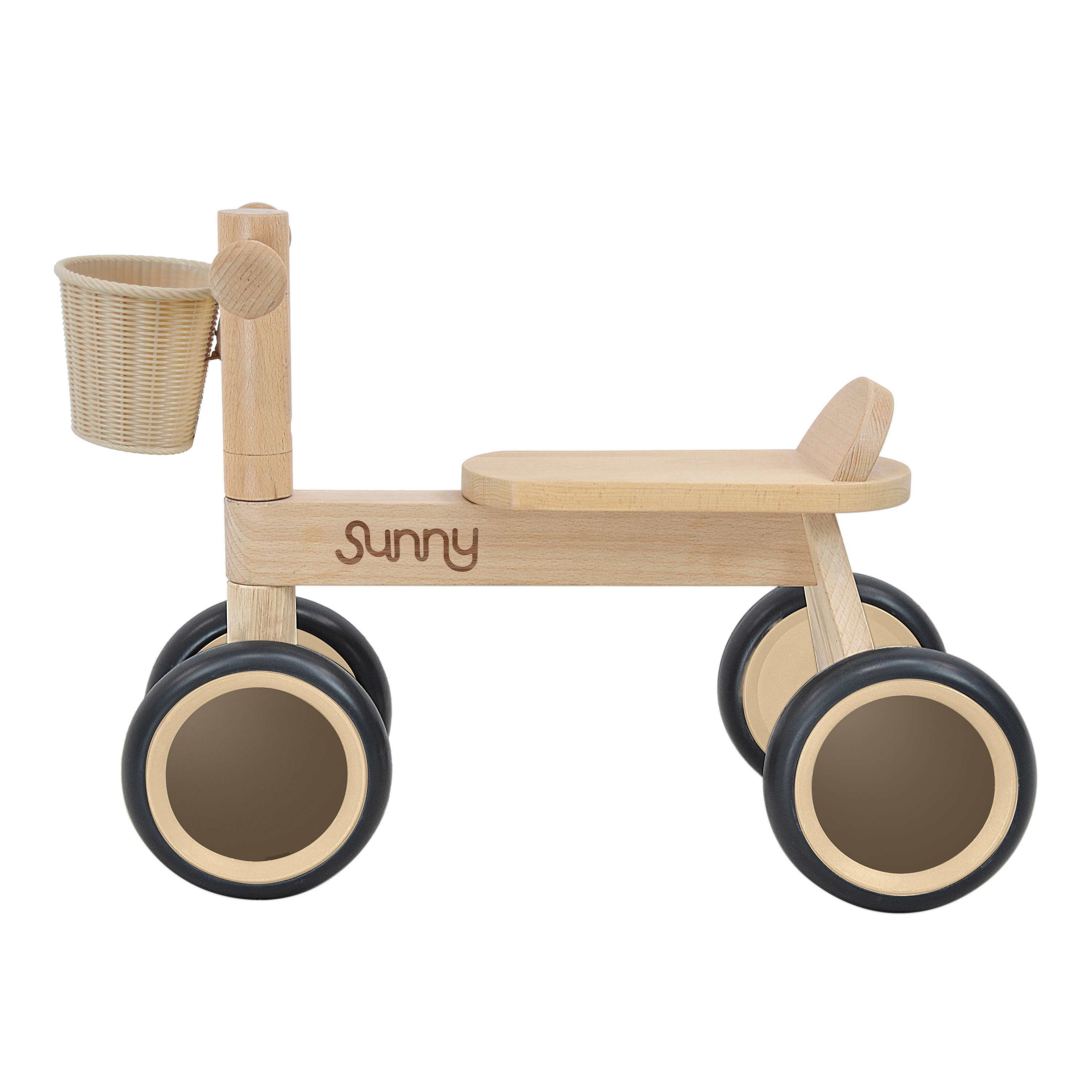 Mini Walker Wooden Balance bike incl. Storage Basket