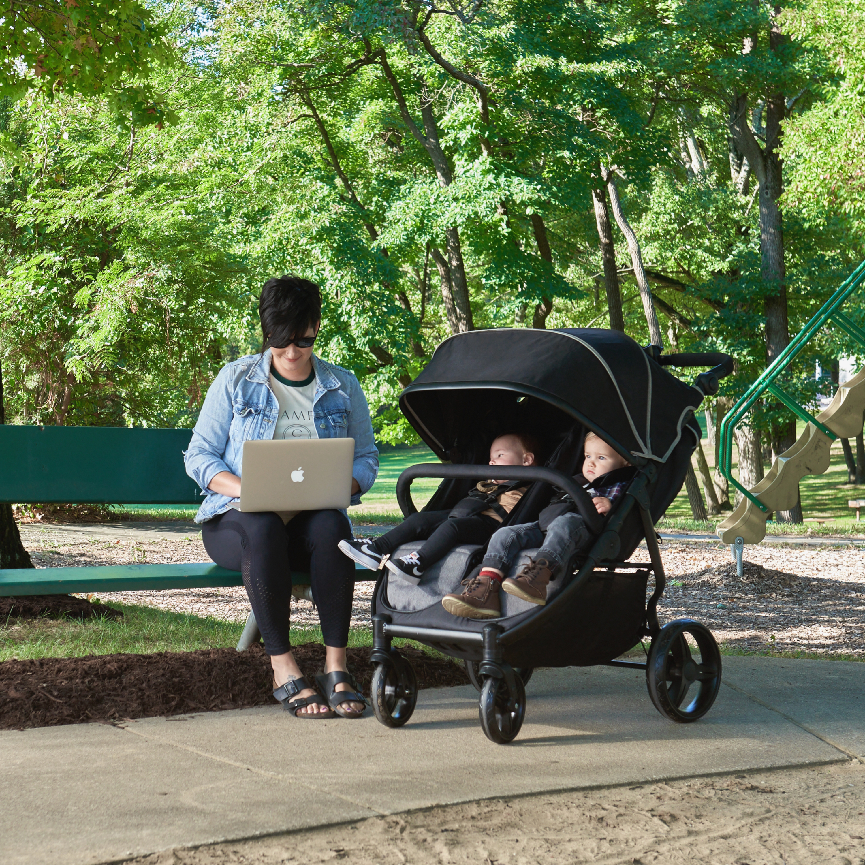 Roadster 2 Seat Stroller black 