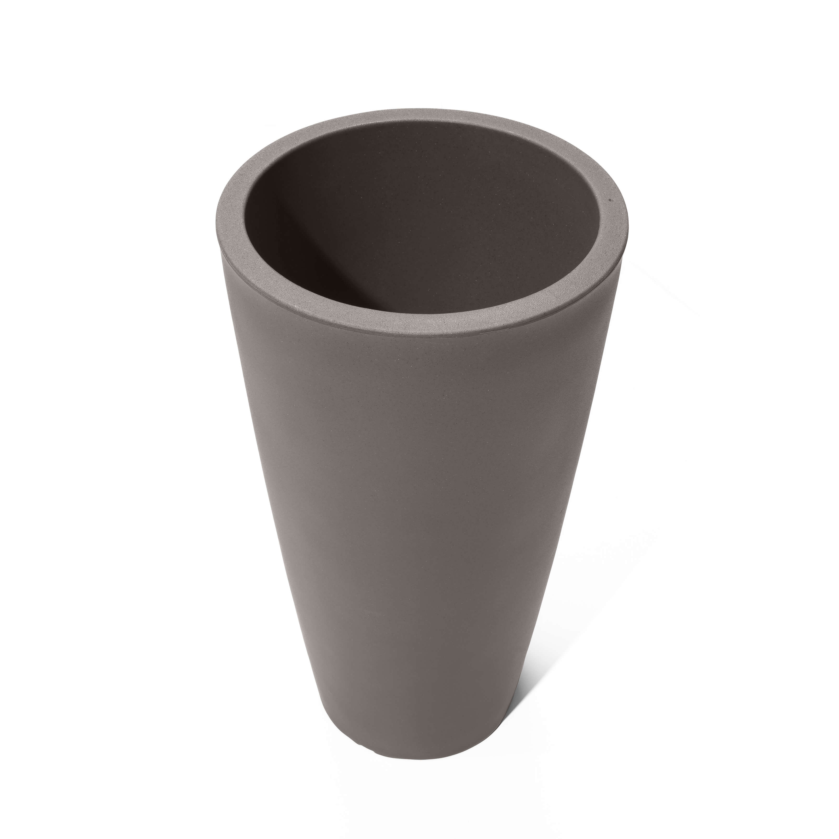 Tremont Tall Round Tapered Planter - Dark Cedar