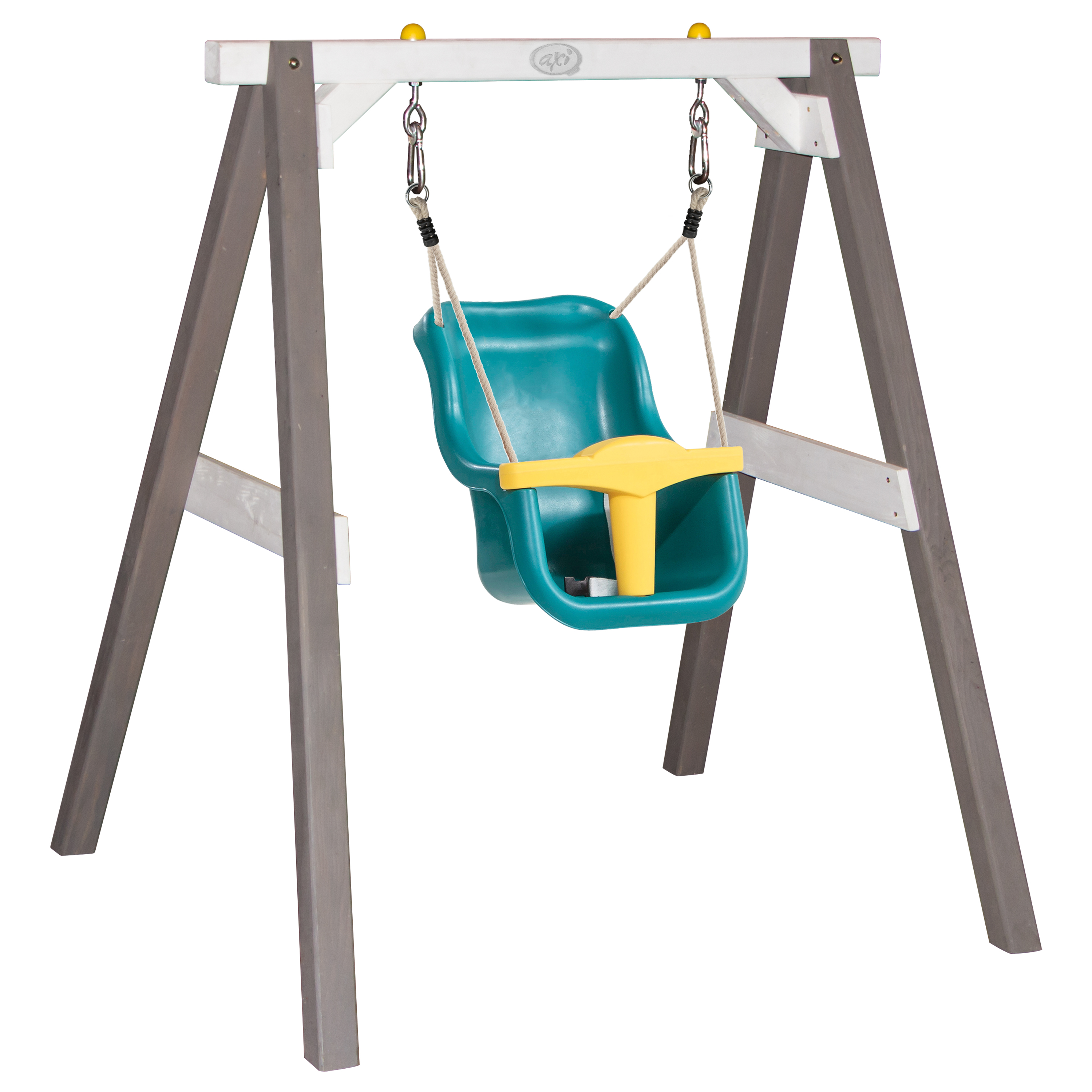 Baby Swing Grey / White with seat Turquoise/yellow