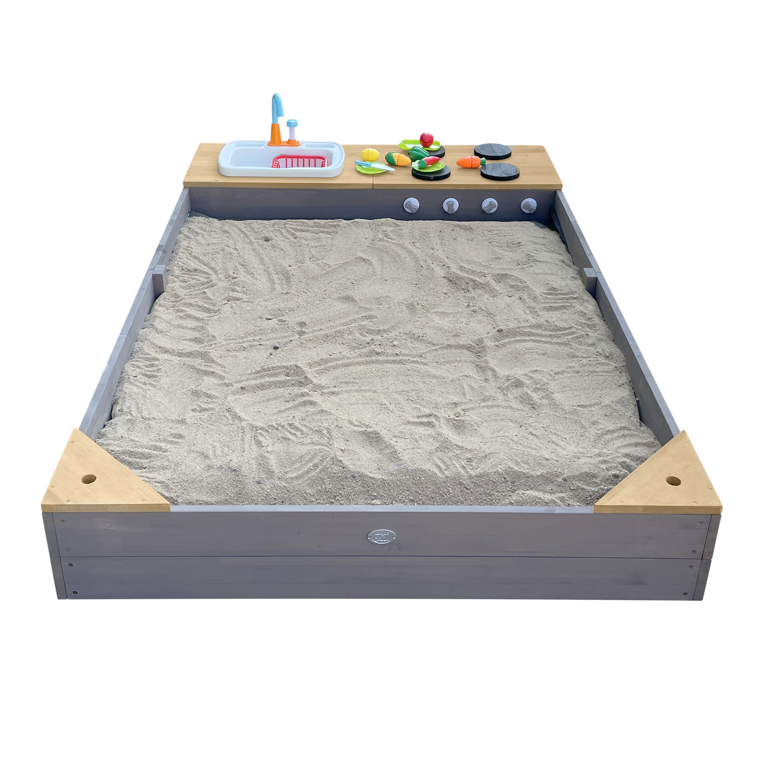 Kelly Sandbox with Play Kitchen Grey/brown