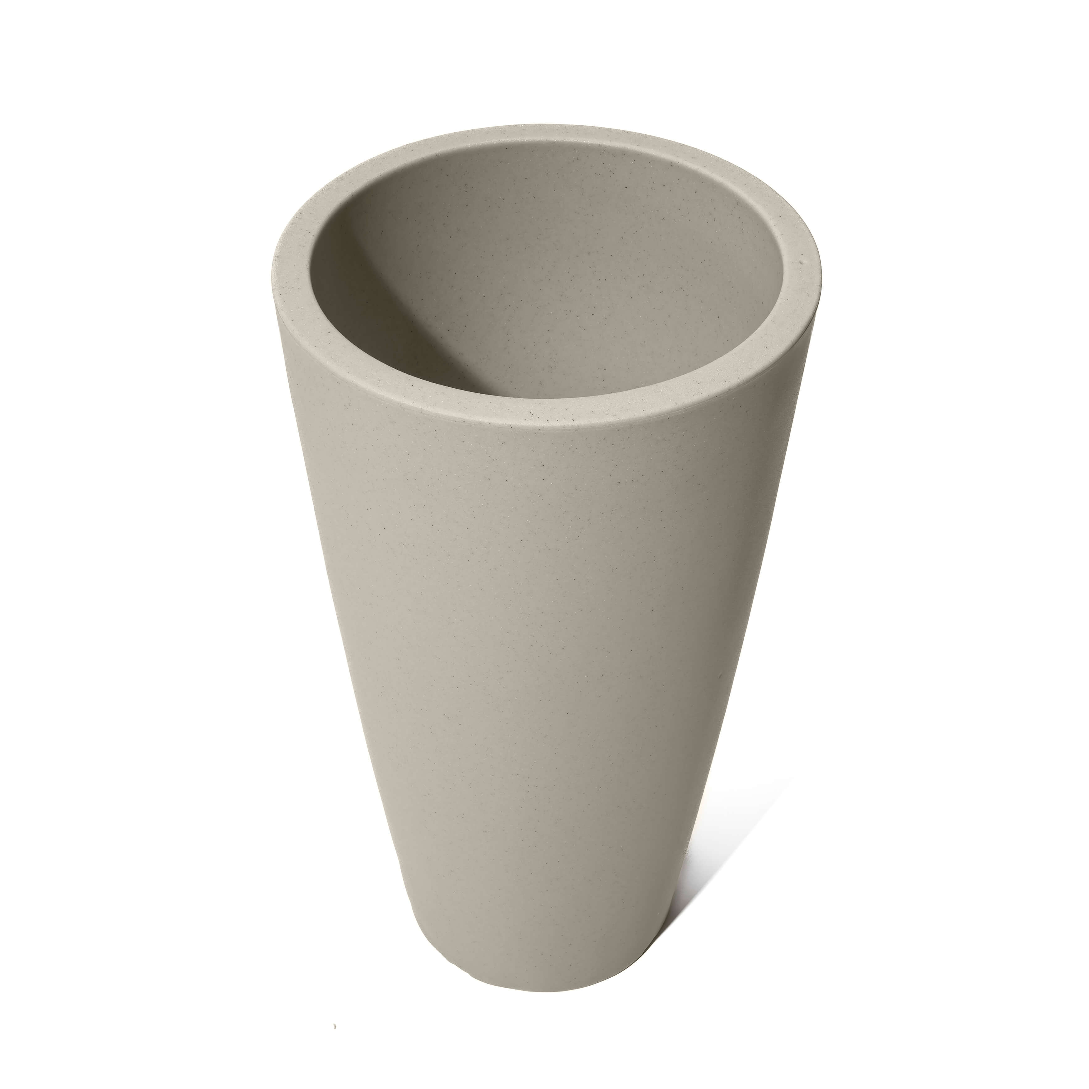 Tremont Tall Round Tapered Planter - Concrete Gray