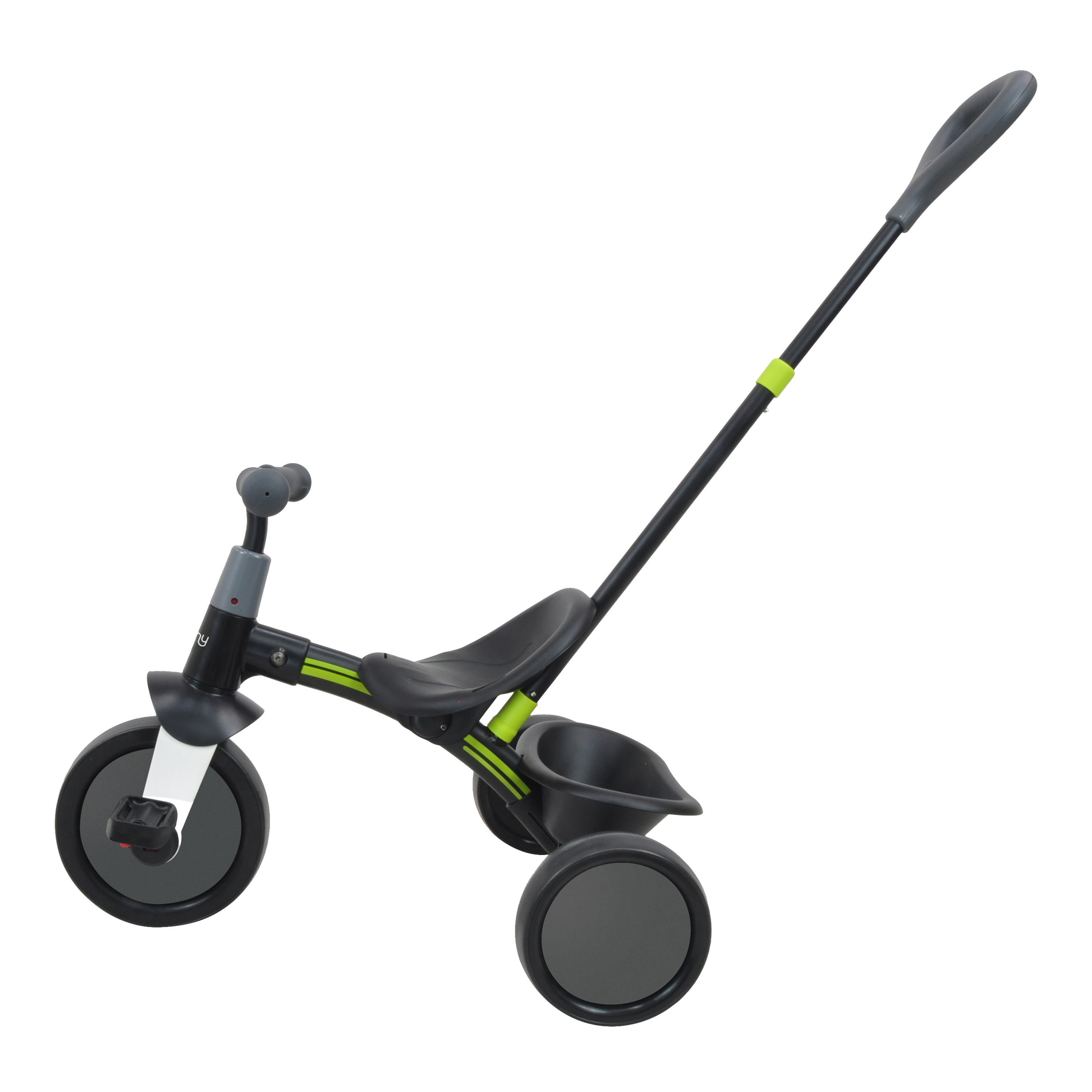 Tricycle with Removable Pushbar - Black