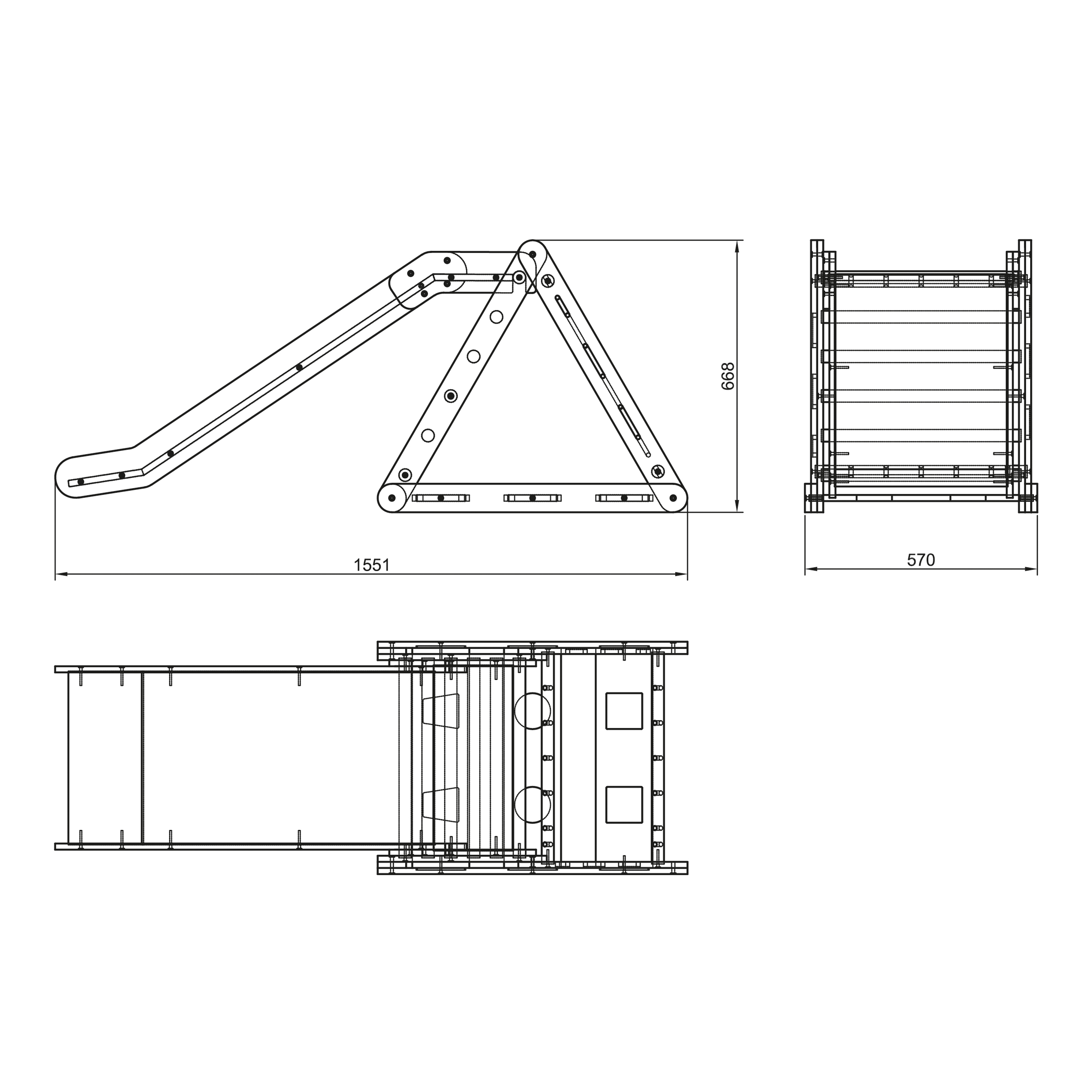 Sammie 2-in-1 Wooden Climbing Triangle with Slide