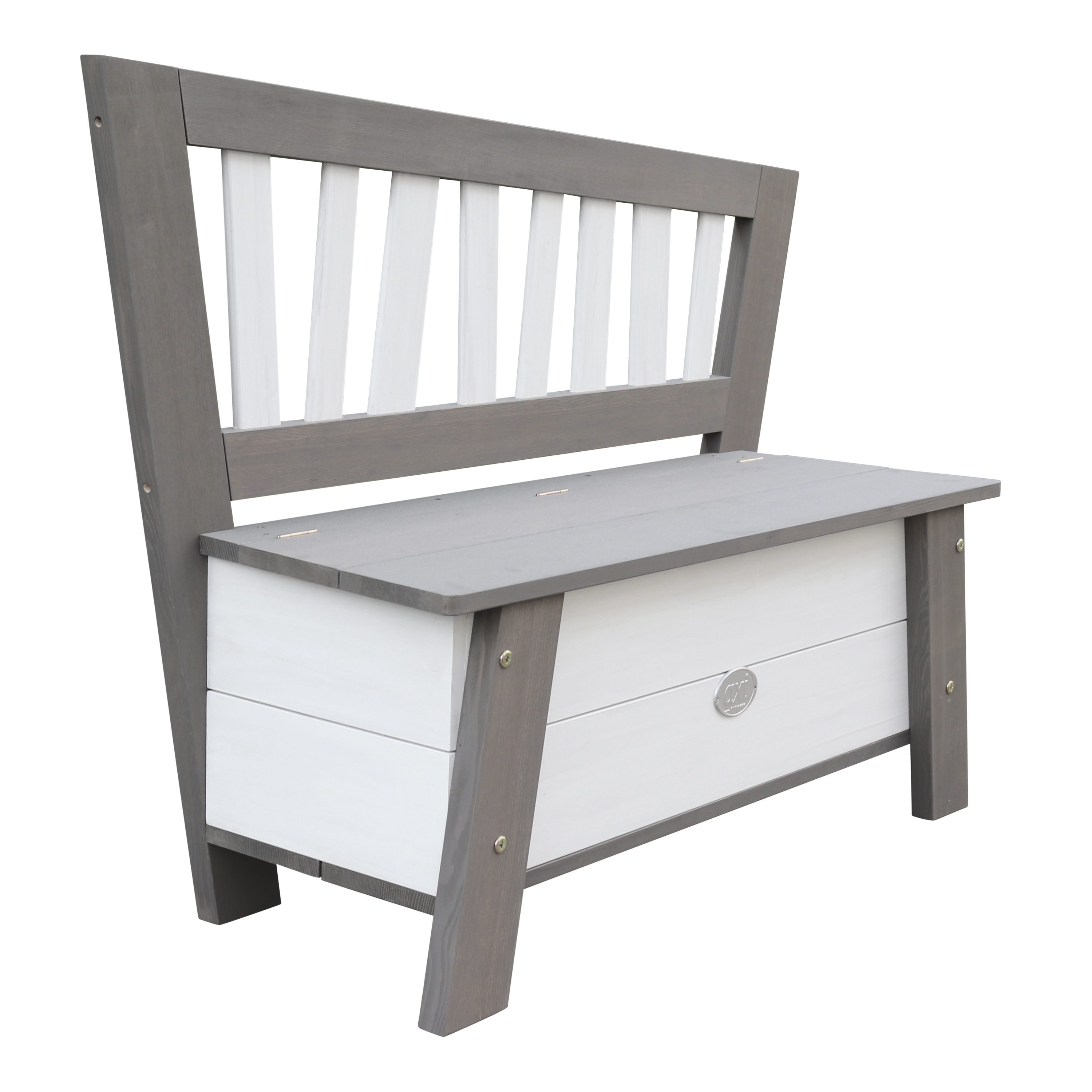 Corky Storage Bench Grey/White