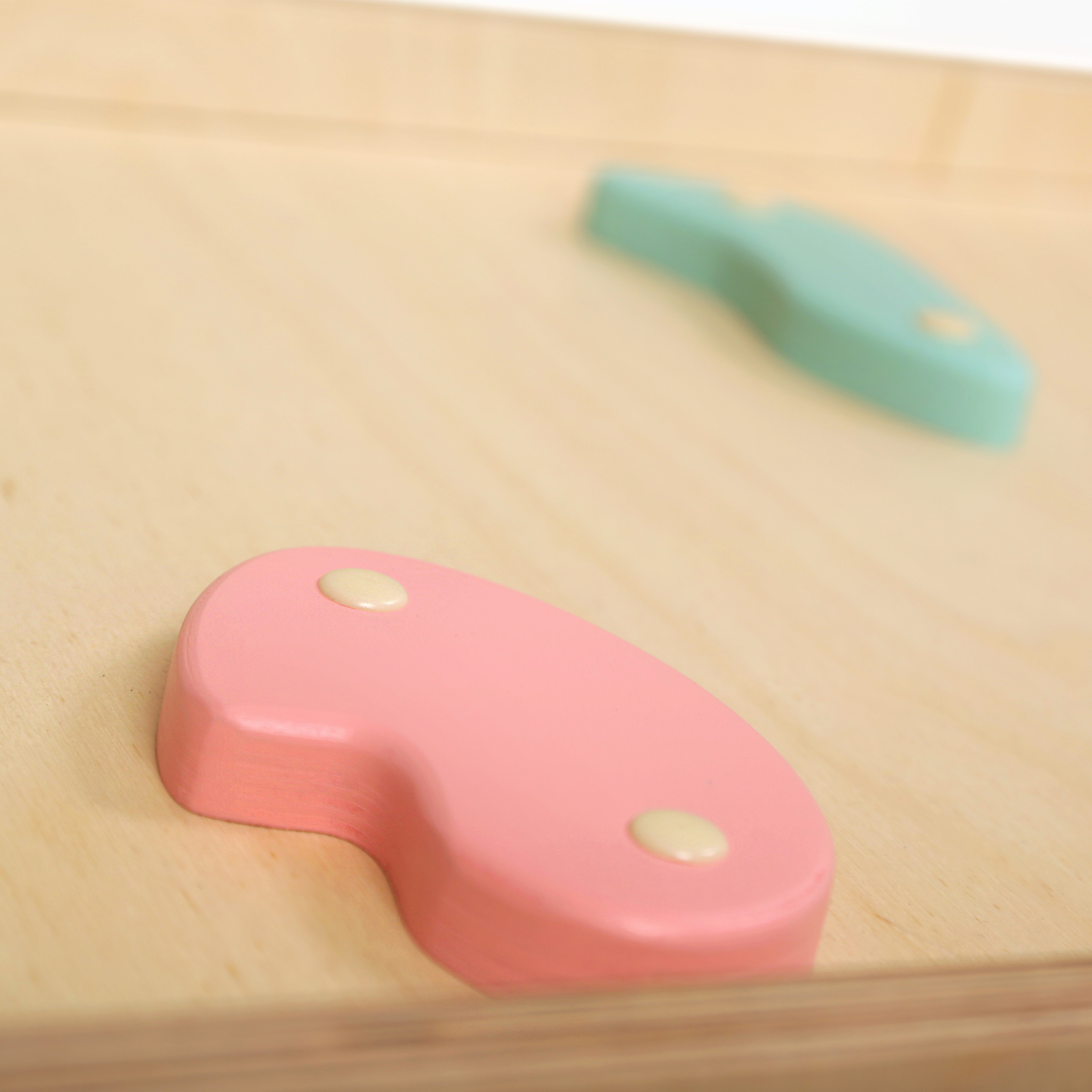 Houten Activiteiten Kubus met Klimwand Pastel